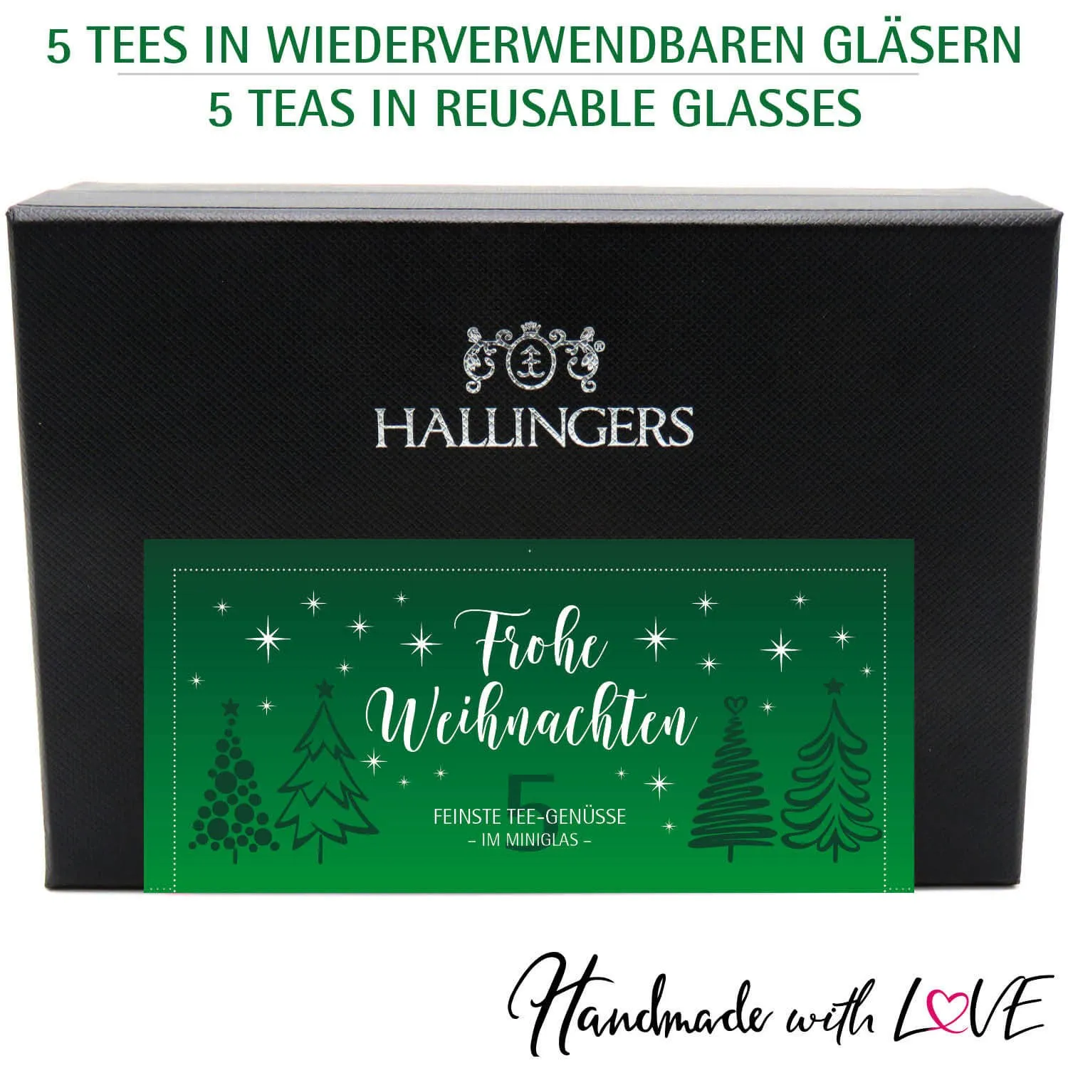 Frohe Weihnachten Green Christmas (5 Grün-Tees im Glas)