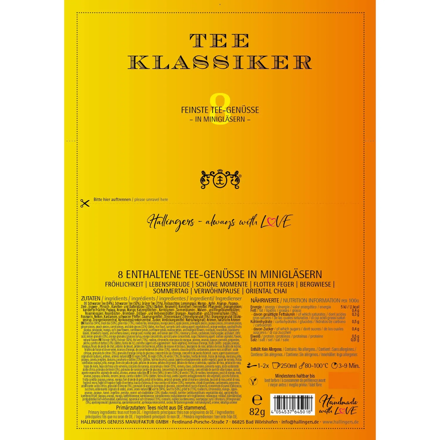 Tee Klassiker (8 Tees im Glas)