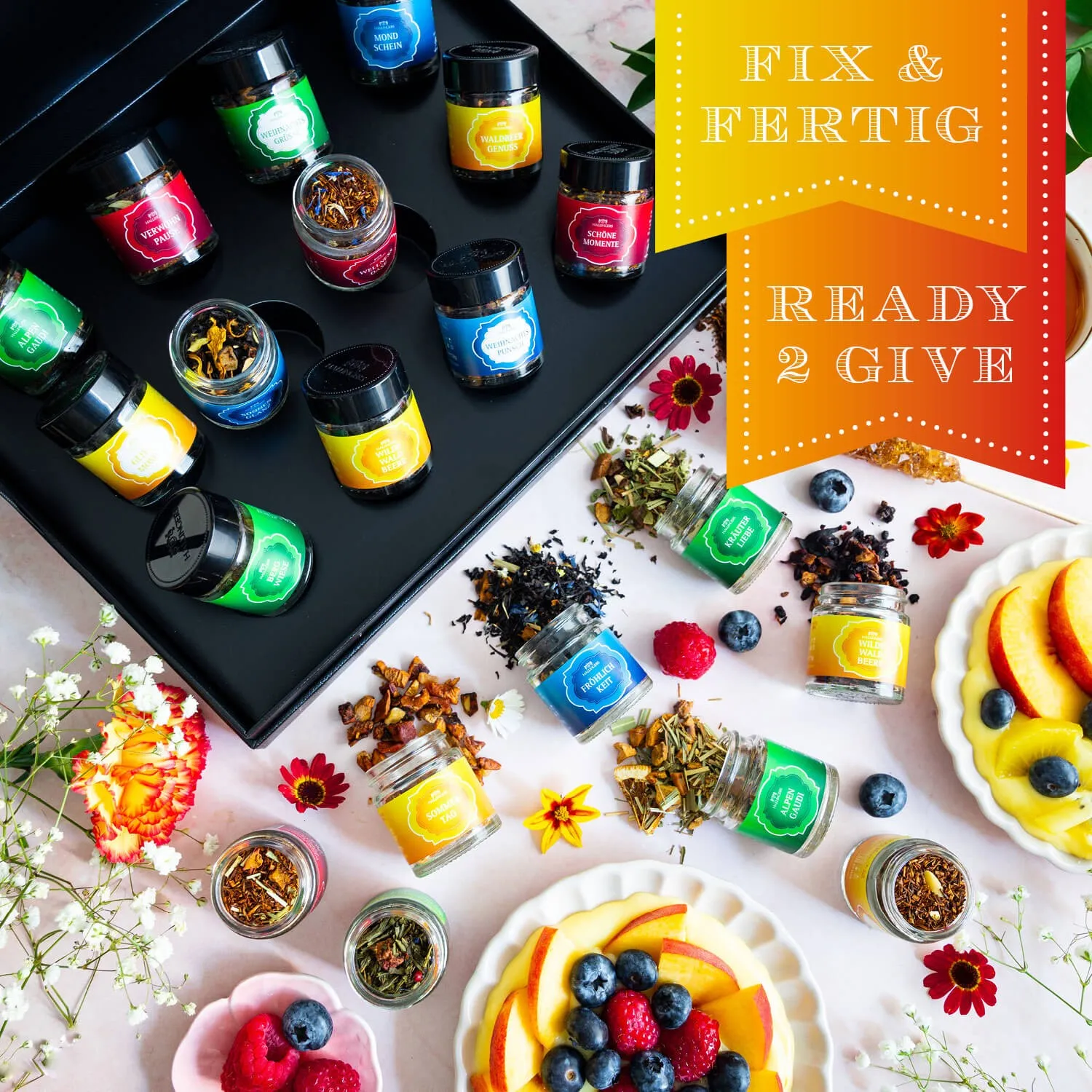 Genieße das Leben mit einer täglichen Kanne Hallingers Tee.