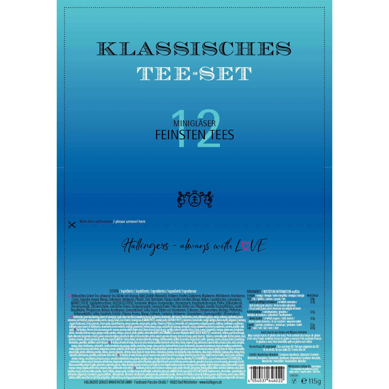 Klassisches Tee-Set - No. 2 (12 Tees im Glas)