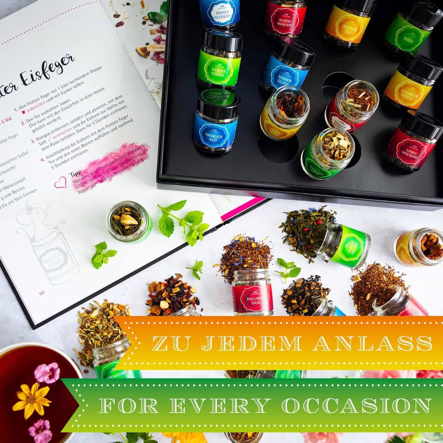 Genieße das Leben mit einer täglichen Kanne Hallingers Tee und neuen, leckeren Rezeptideen.