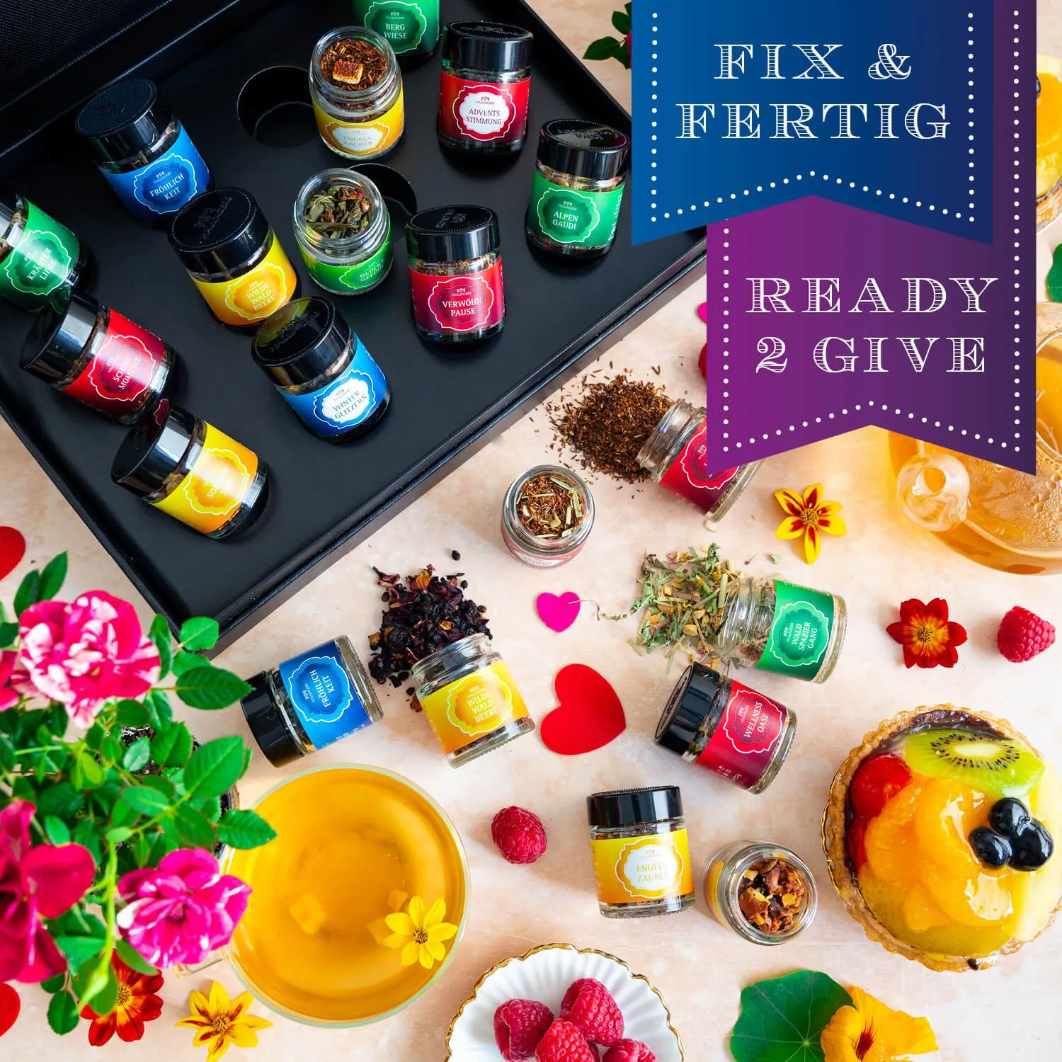 Genieße das Leben mit einer täglichen Kanne Hallingers Tee.