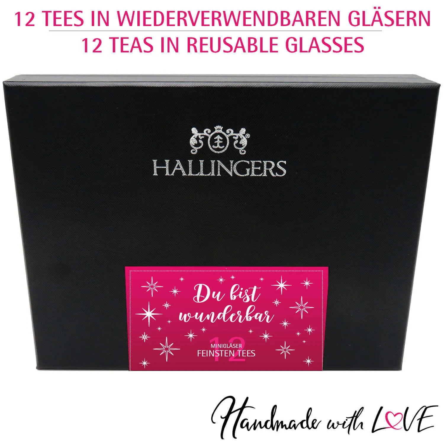 Du bist wunderbar - pink (12 Tees im Glas)