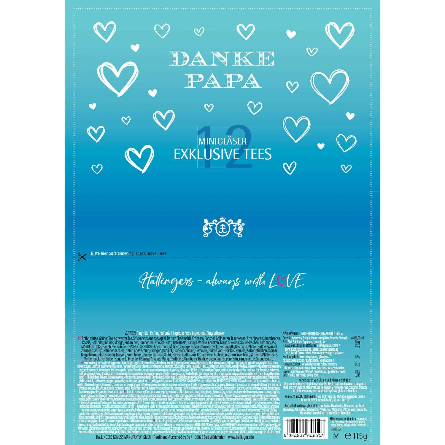 Danke Papa (12 Tees im Glas)