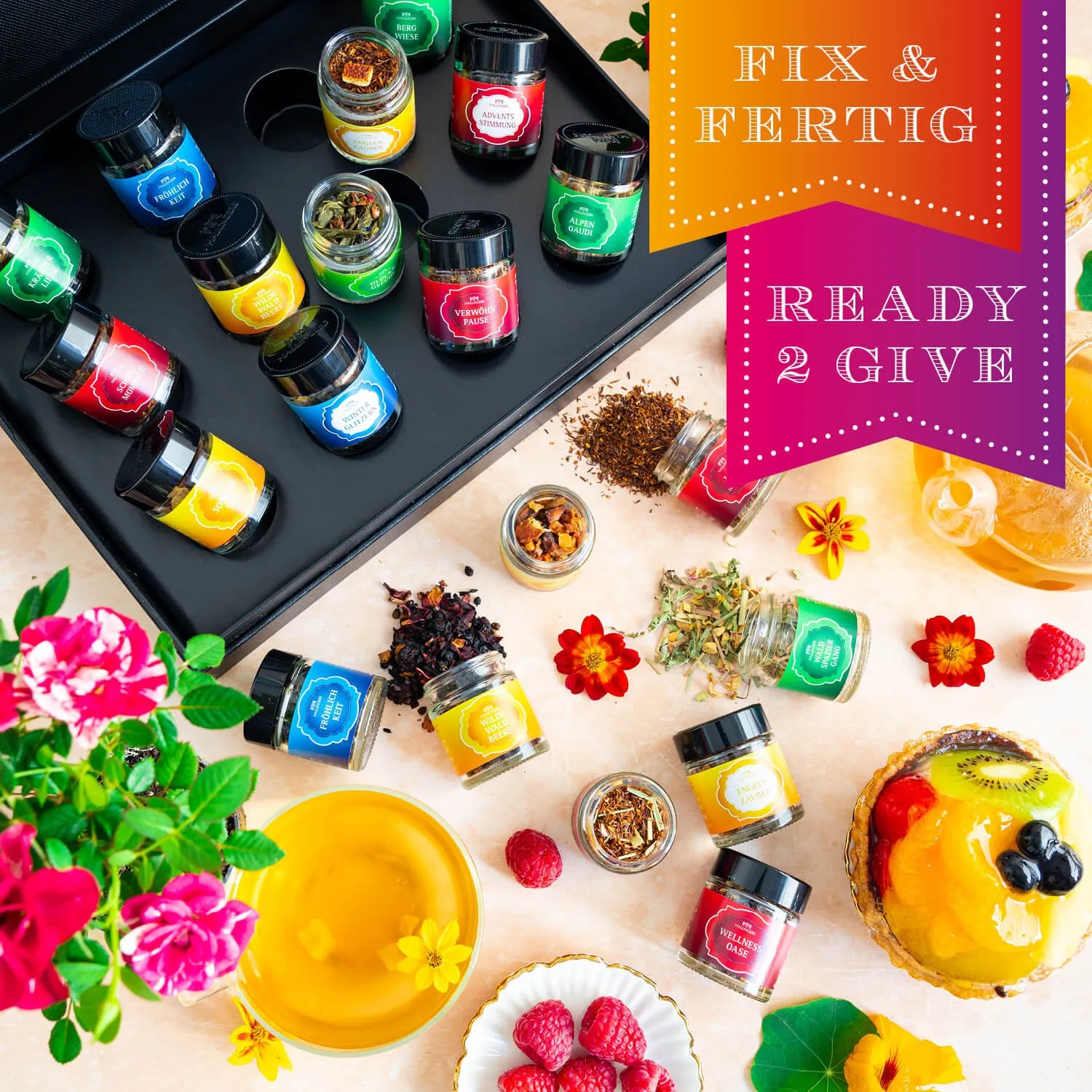 Genieße das Leben mit einer täglichen Kanne Hallingers Tee. Ideal für alle Genießer, um verschiedene Sorten zu probieren!