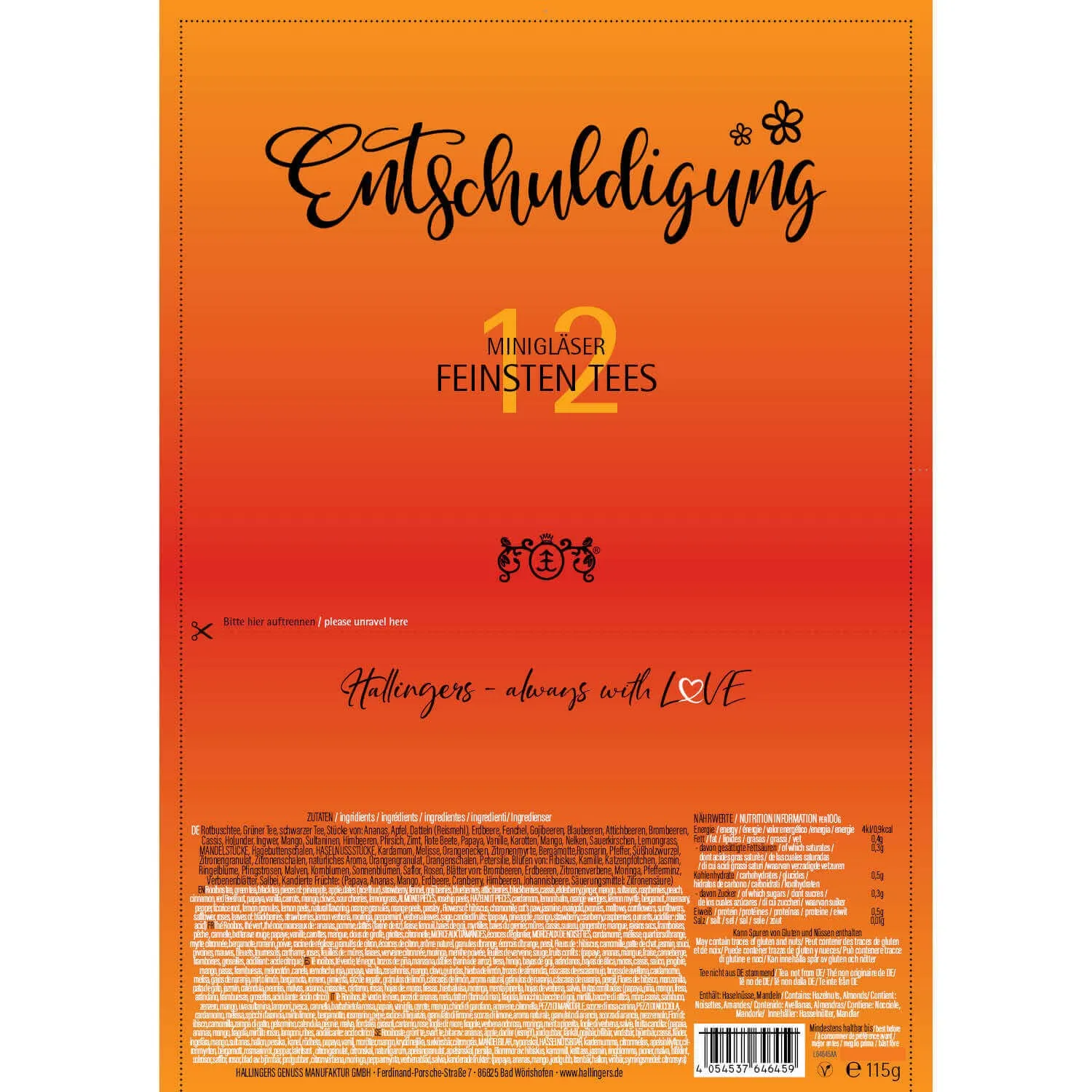 Entschuldigung (12 Tees im Glas)