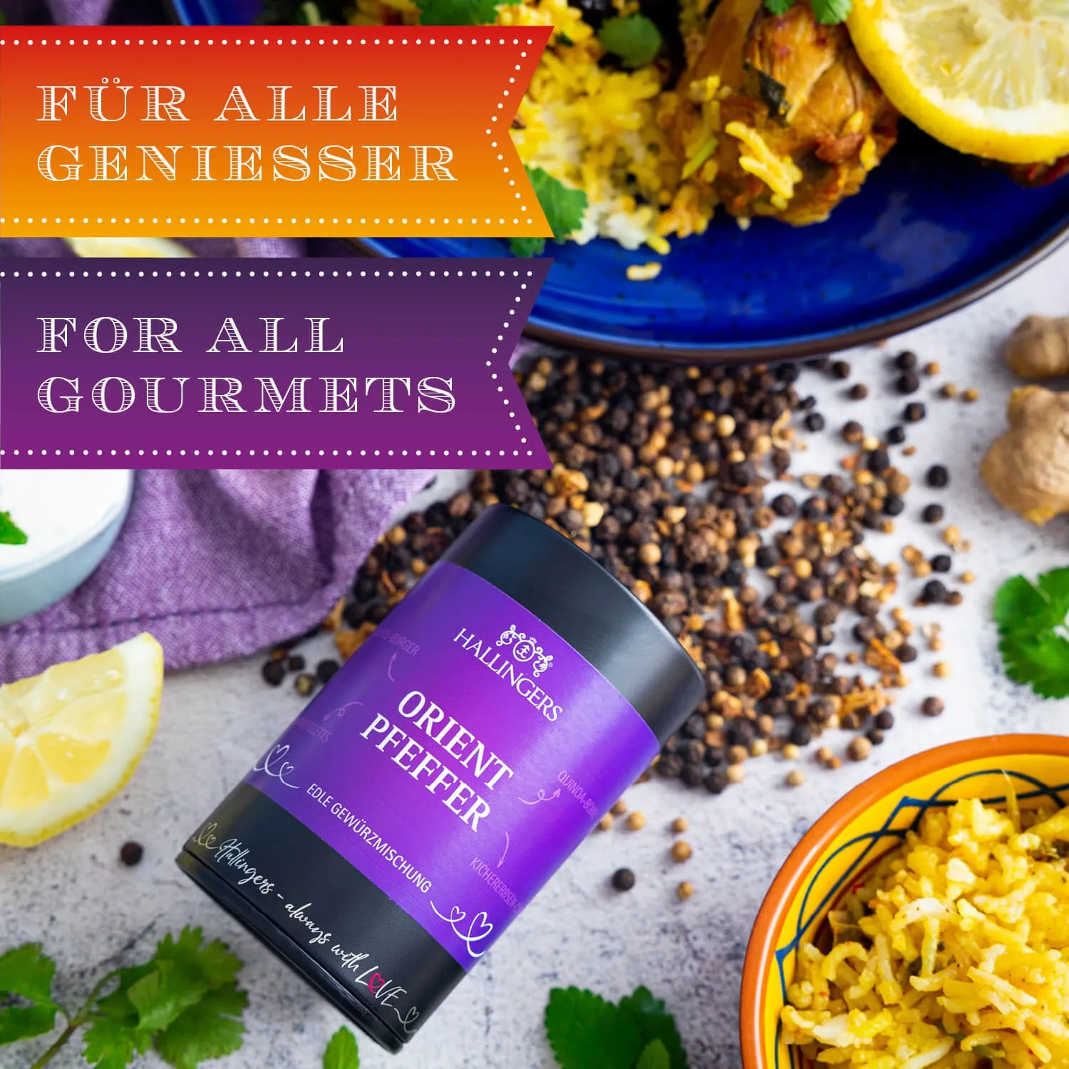 Die Verpackungsdesigns von Hallingers sind international ausgezeichnet (u.a. Red Dot Design Award, German Design Award Special Mention).