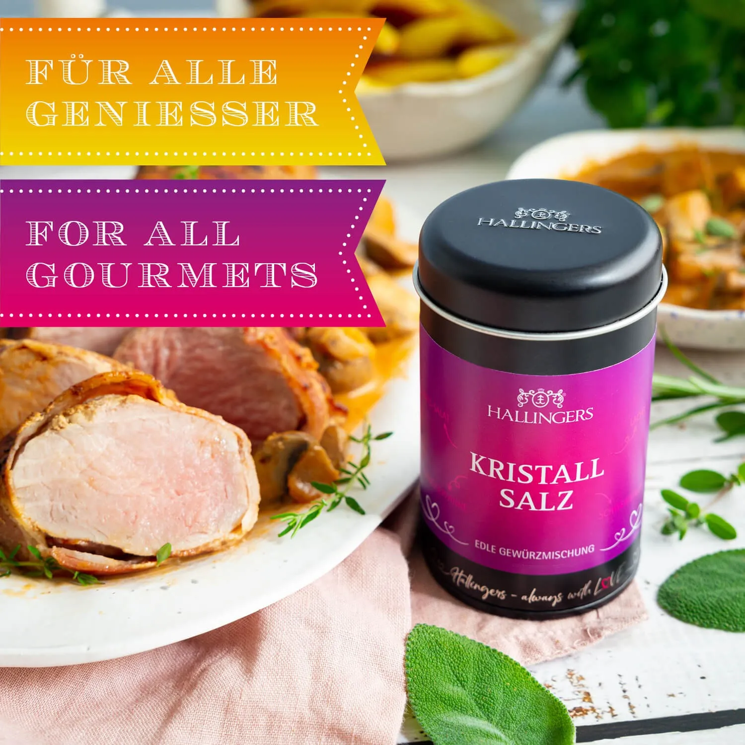 Die Verpackungsdesigns von Hallingers sind international ausgezeichnet (u.a. Red Dot Design Award, German Design Award Special Mention).