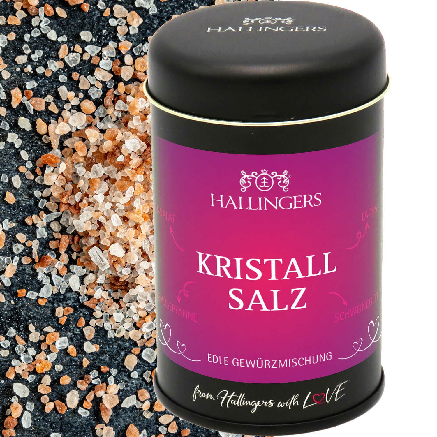 Salz Geschenk - zum Kochen Geschenkdose "Kristallsalz aus Pak..." - Hallingers Genuss Manufaktur