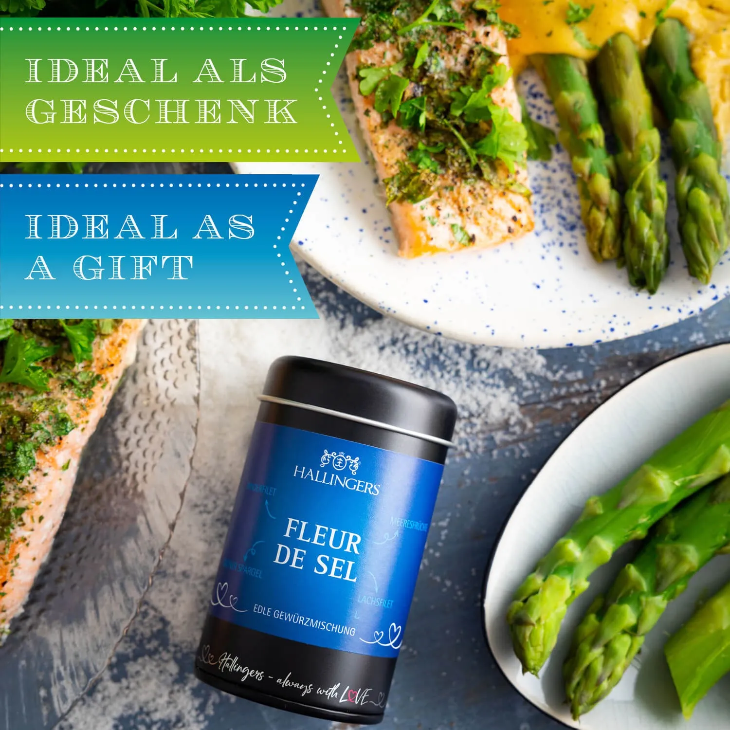 Die Verpackungsdesigns von Hallingers sind international ausgezeichnet (u.a. Red Dot Design Award, German Design Award Special Mention).