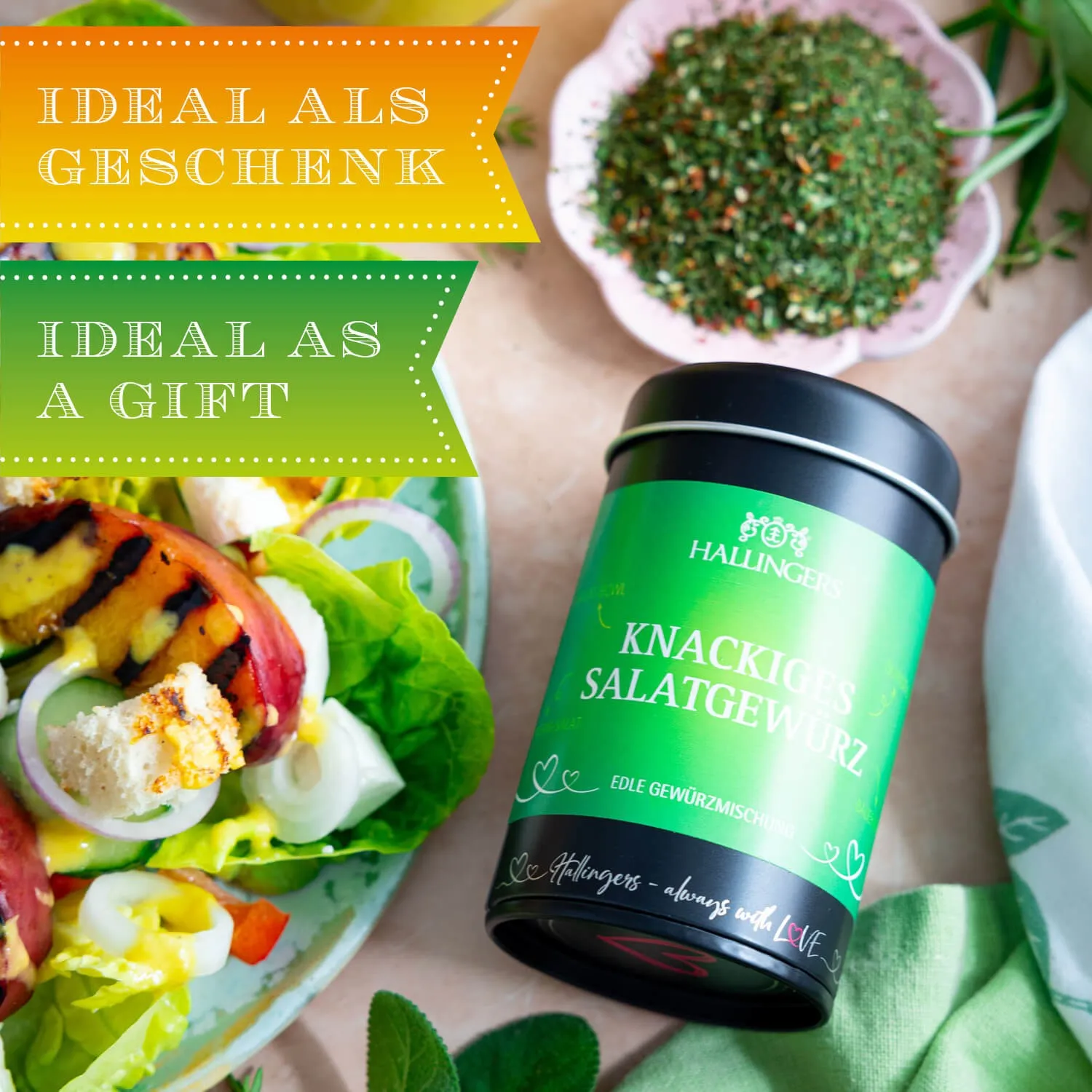 Die Verpackungsdesigns von Hallingers sind international ausgezeichnet (u.a. Red Dot Design Award, German Design Award Special Mention).