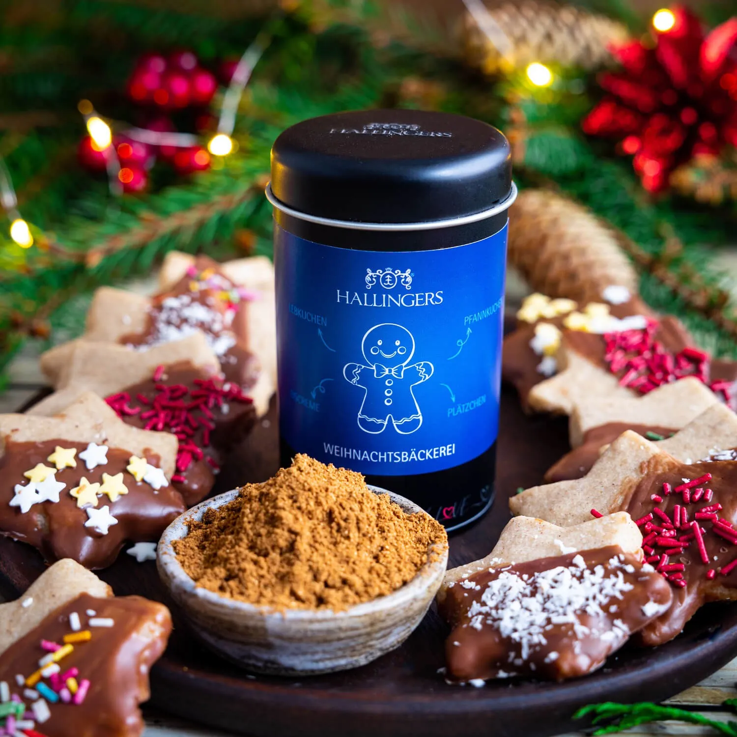 Feinste Gourmet-Gewürzmischung von Hallingers - in der edlen Aromadose mit Streueinsatz, luftdicht verschlossen und lange haltbar.