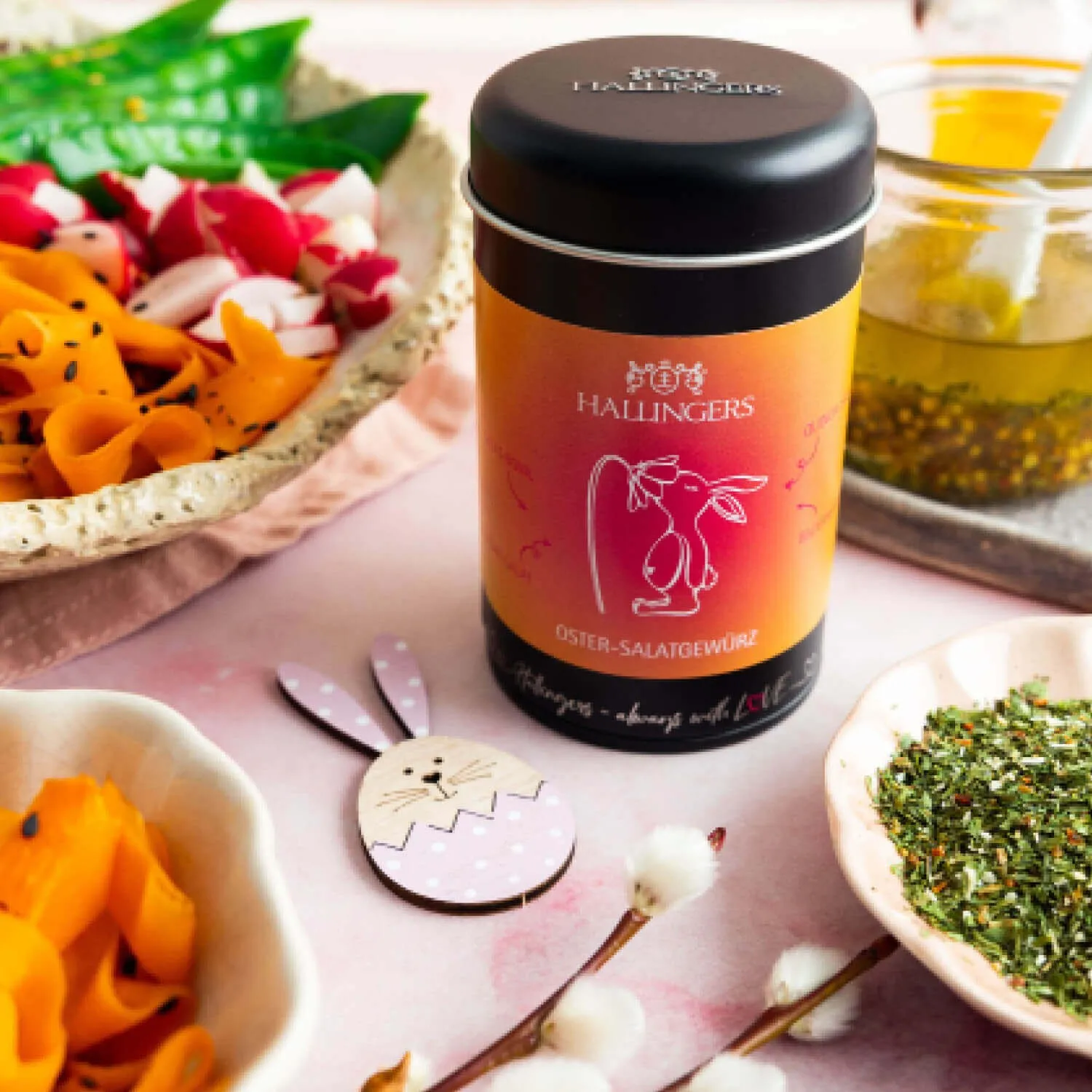 Feinste Gourmet-Gewürzmischung von Hallingers - in der edlen Aromadose mit Streueinsatz luftdicht lange haltbar