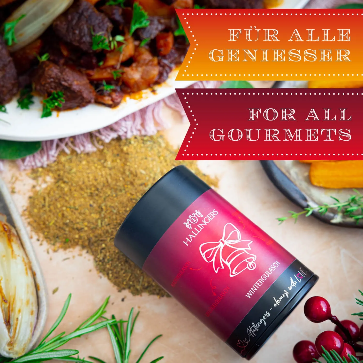 Die Verpackungsdesigns von Hallingers sind international ausgezeichnet (u.a. Red Dot Design Award, German Design Award Special Mention)