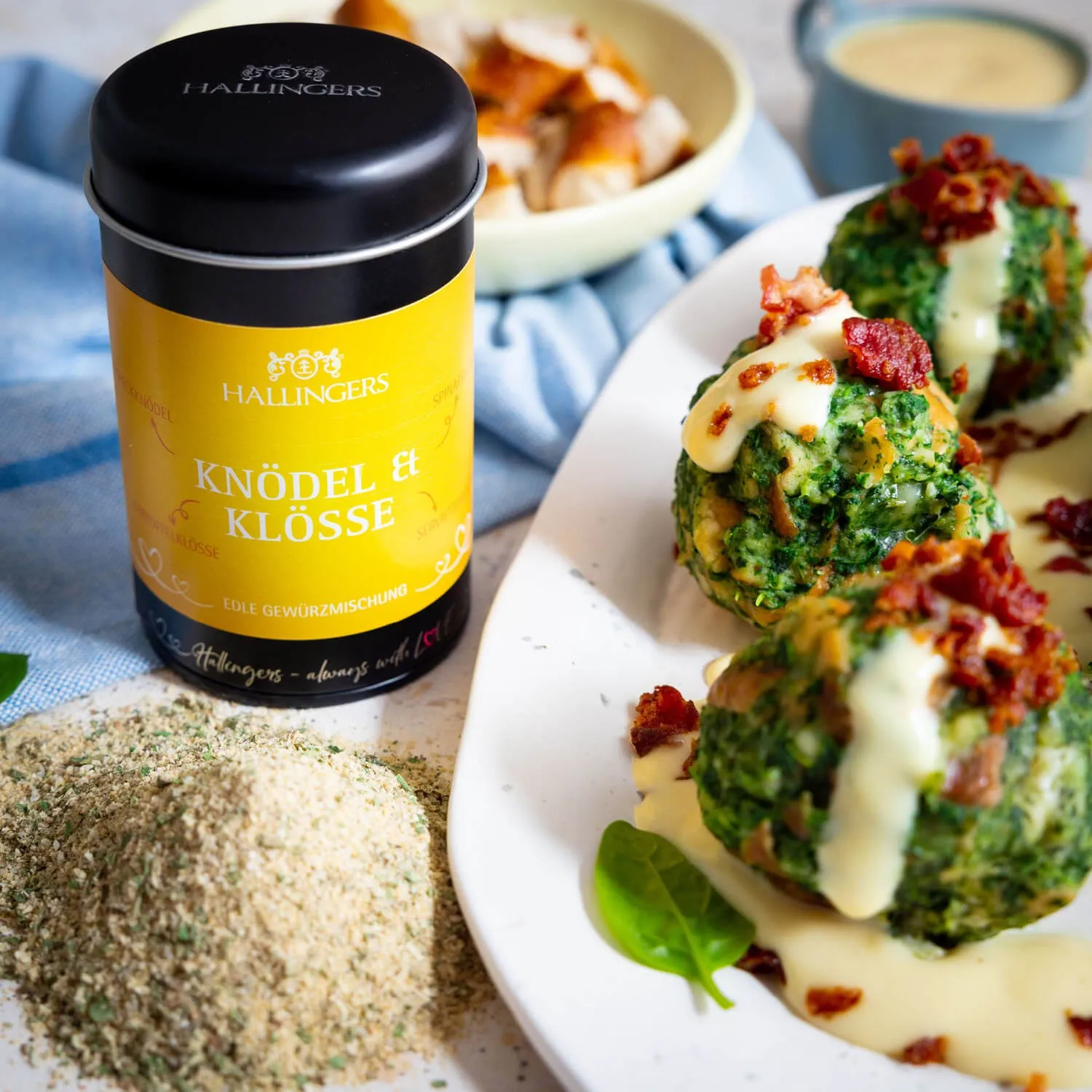 Feinste Gourmet-Gewürzmischung von Hallingers - in der edlen Aromadose mit Streueinsatz luftdicht lange haltbar