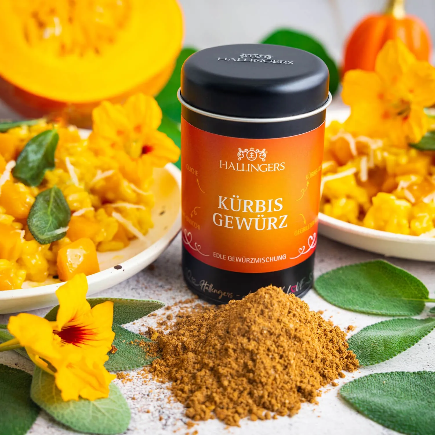 Feinste Gourmet-Gewürzmischung von Hallingers - in der edlen Aromadose mit Streueinsatz luftdicht lange haltbar