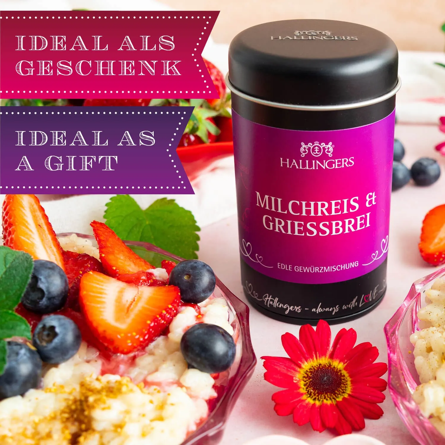 Die Verpackungsdesigns von Hallingers sind international ausgezeichnet (u.a. Red Dot Design Award, German Design Award Special Mention)