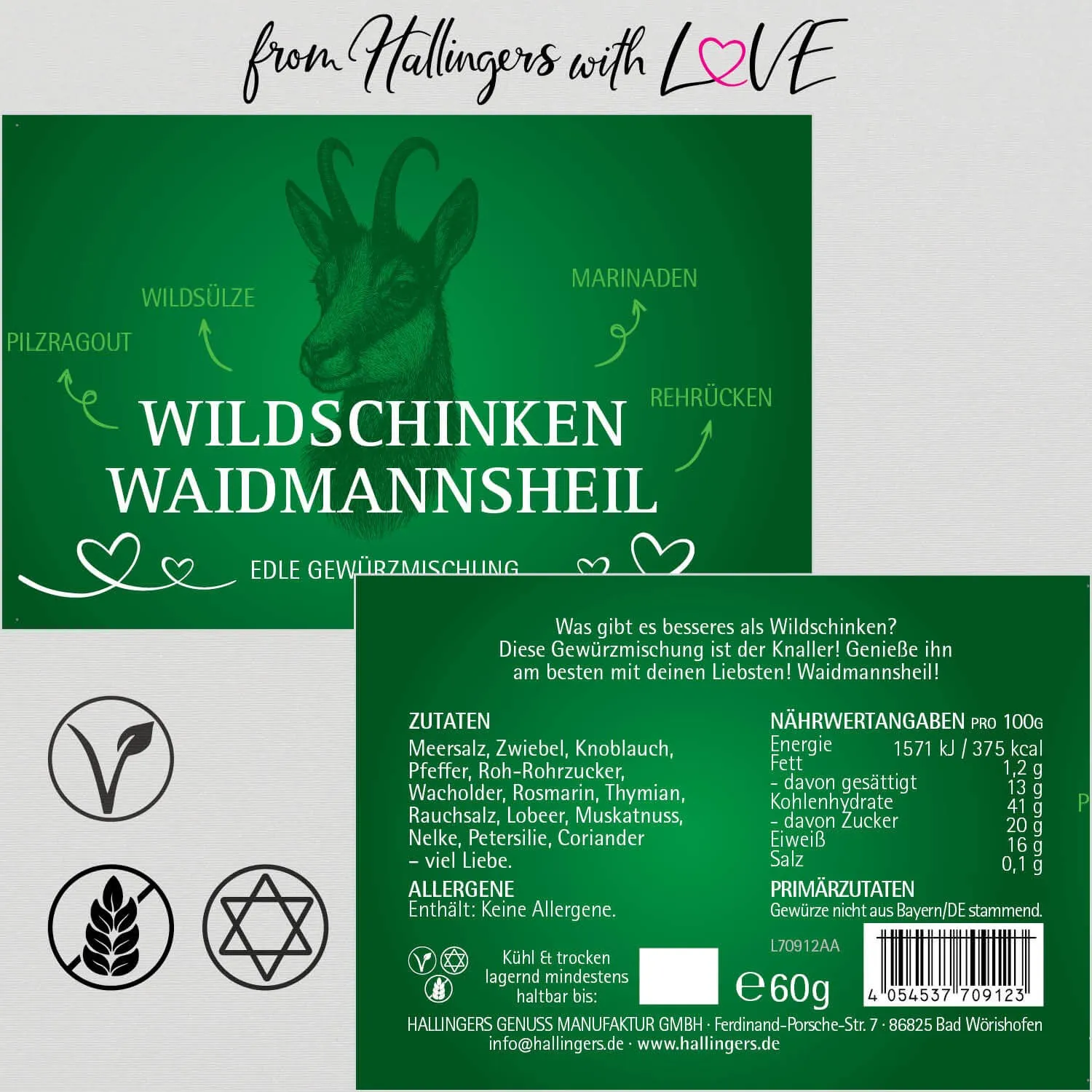 Wildschinken Waidmannsheil (Gewürzmischung)