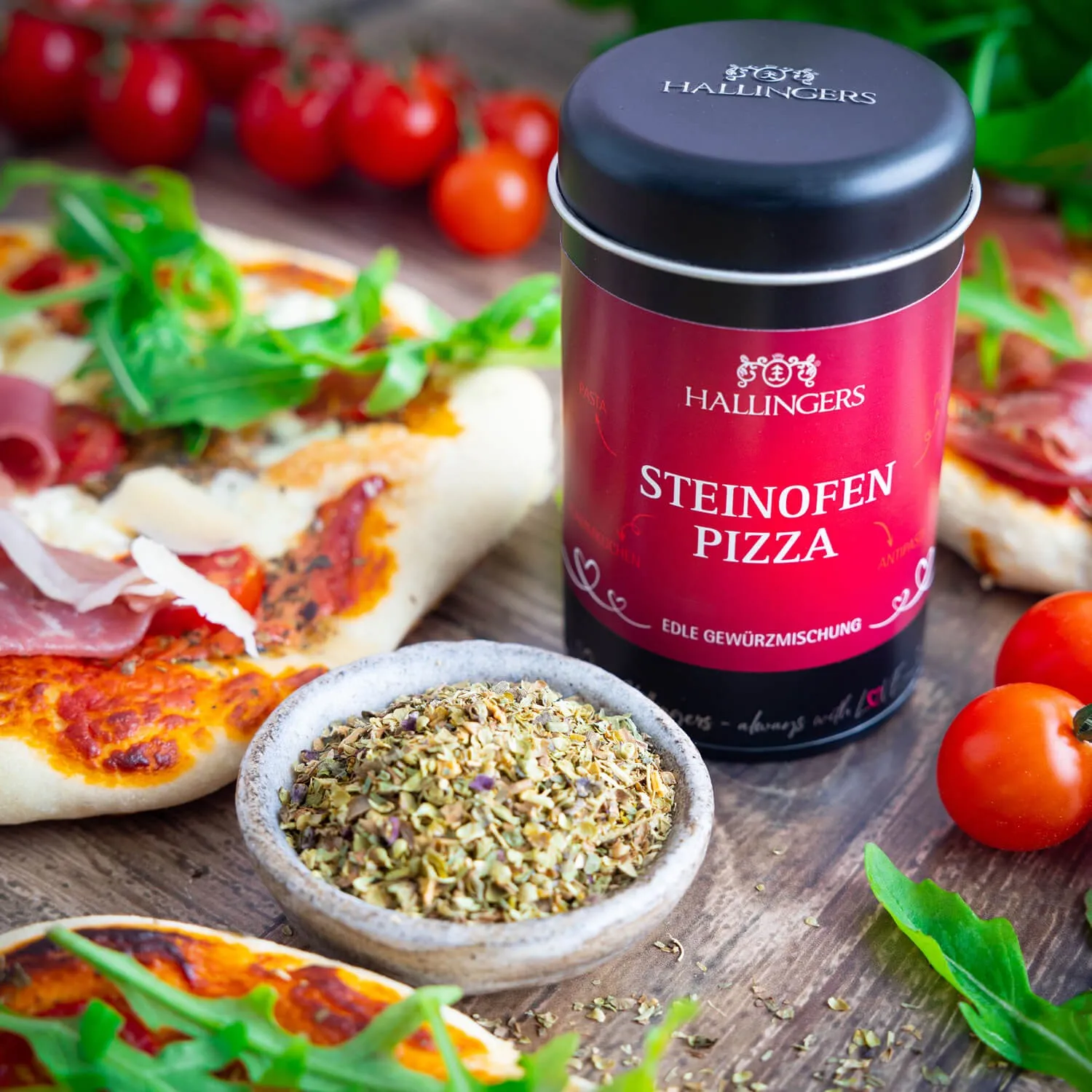 Feinste Gourmet-BBQ-Mischung von Hallingers - in der edlen Aromadose mit Streueinsatz luftdicht lange haltbar