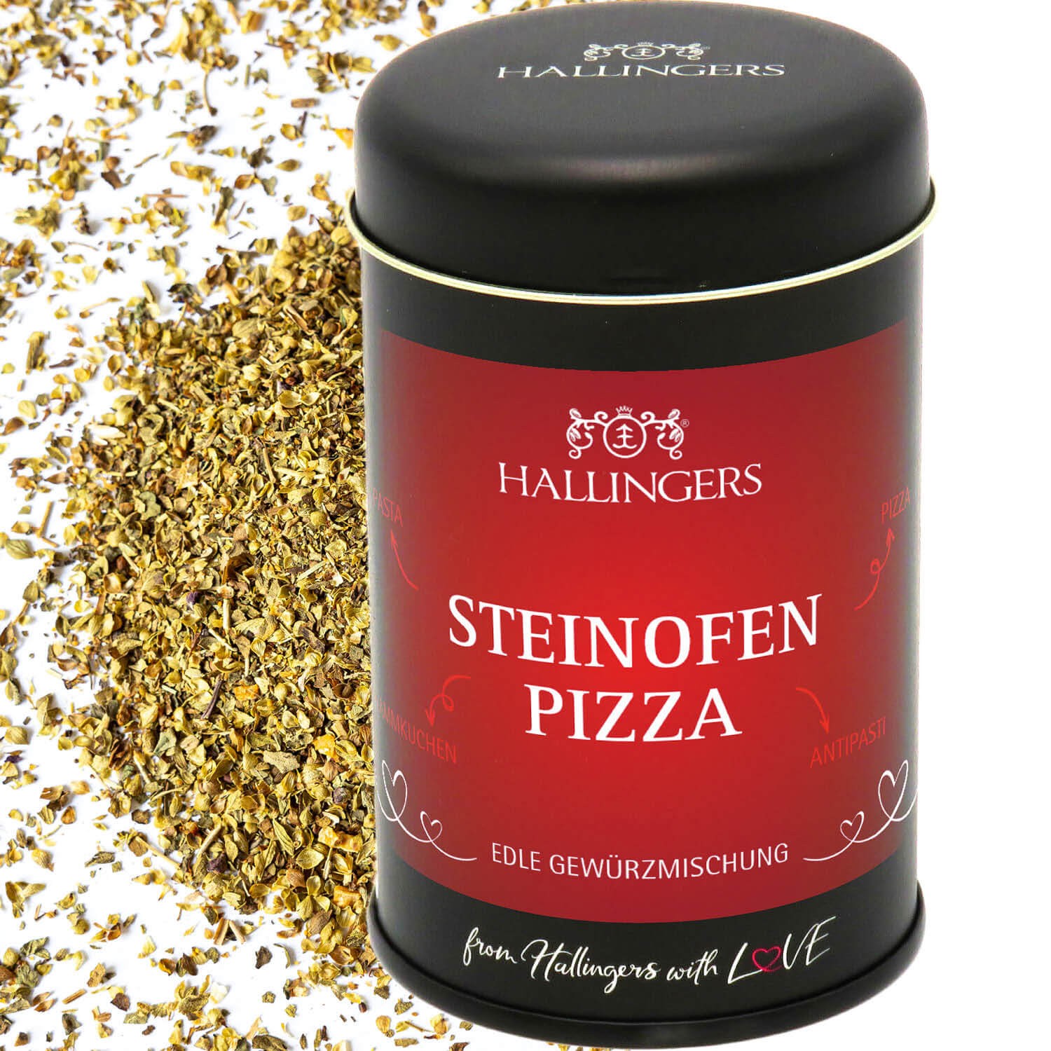 Gewürze Geschenk - Gewürz-Mischung für Pizza, Pasta & Anti-Pasti, edle Geschenkdose "BBQ Steinofen-Pizza", Geschenkidee für Hobbyköche & Grillfans (40