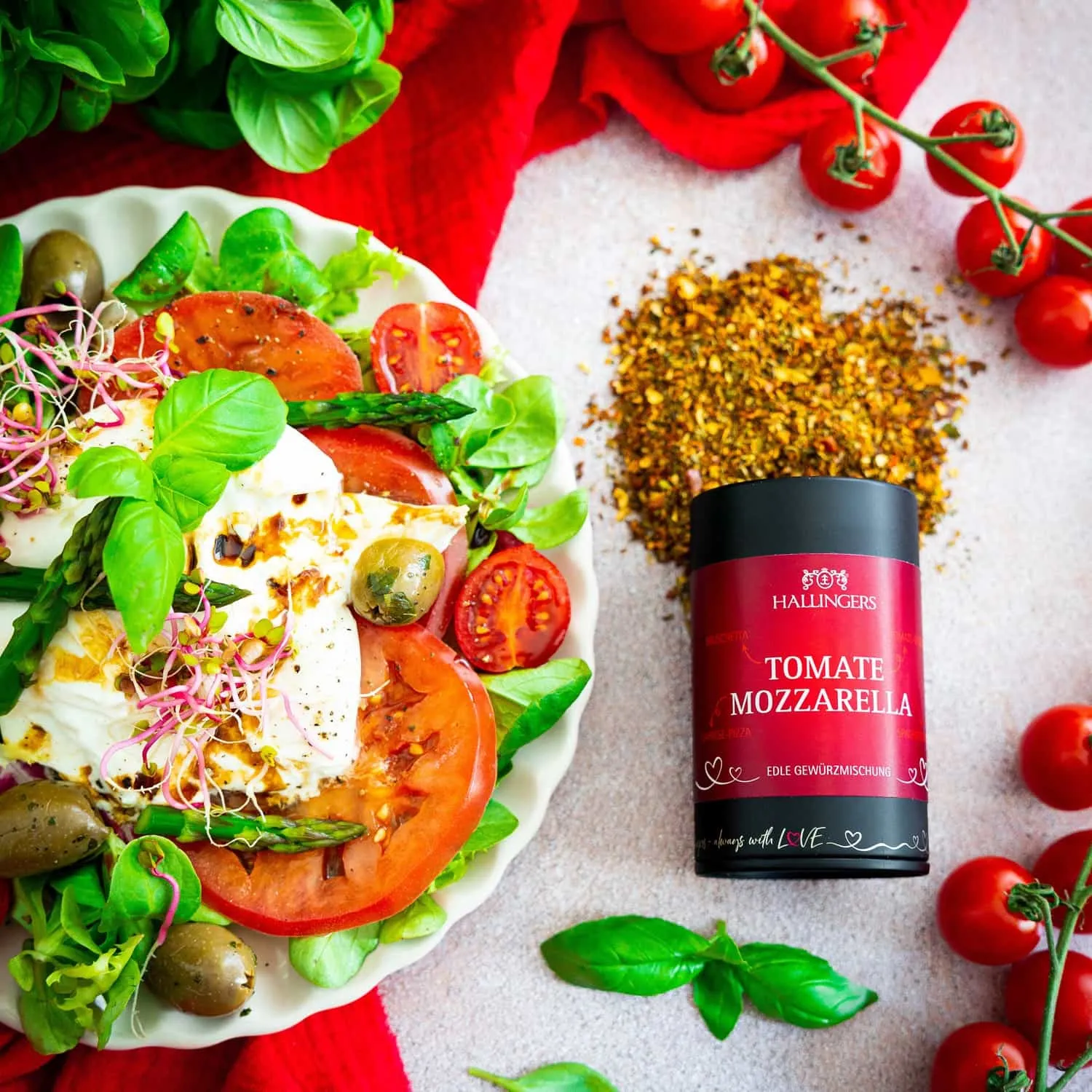 Feinste Gourmet-BBQ-Mischung von Hallingers - in der edlen Aromadose mit Streueinsatz luftdicht lange haltbar