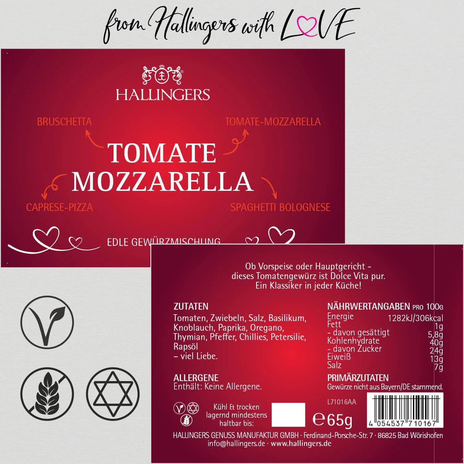 Tomatengewürz Tomate Mozzarella (Gewürzmischung)