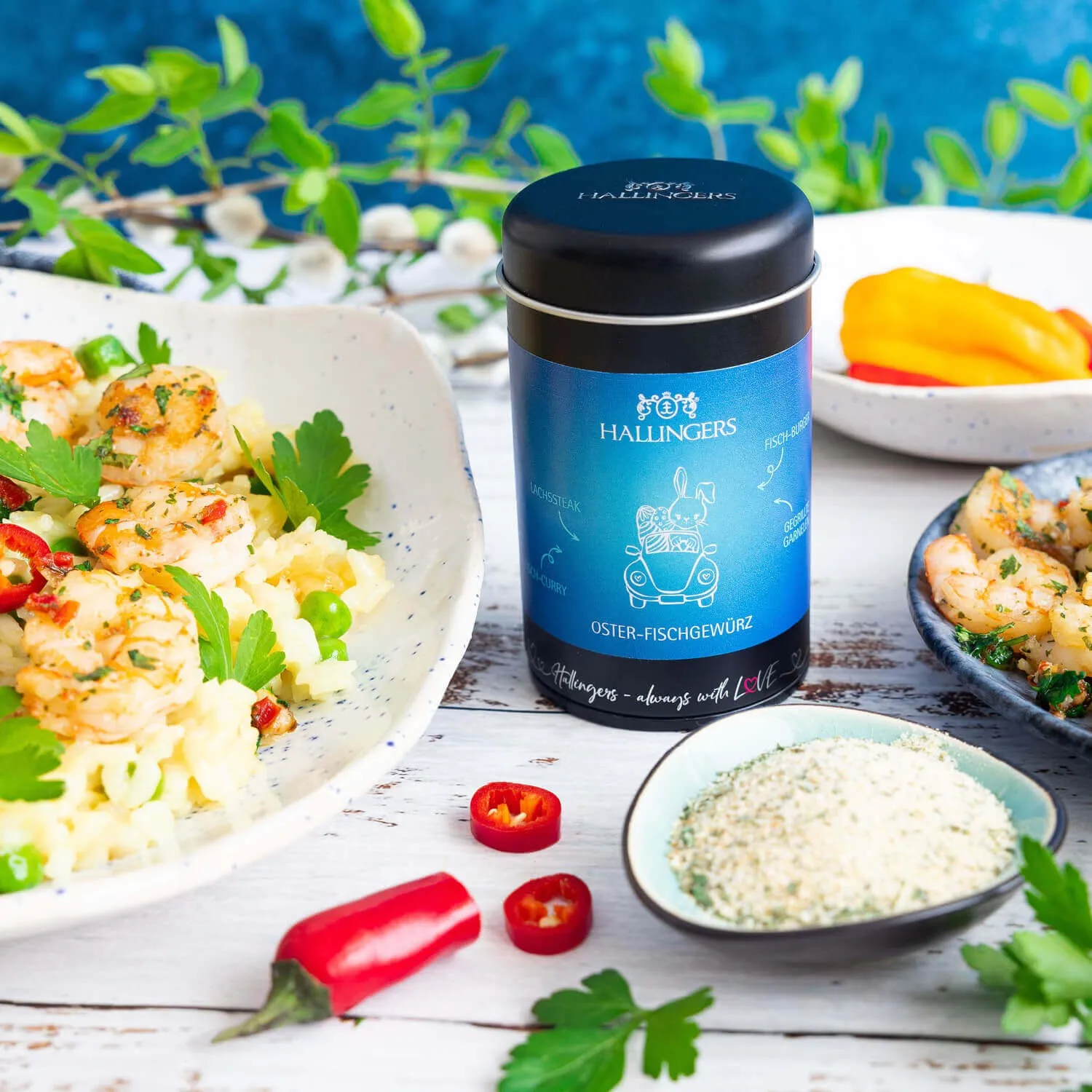 Feinste Gourmet-Gewürzmischung von Hallingers - in der edlen Aromadose luftdicht lange haltbar