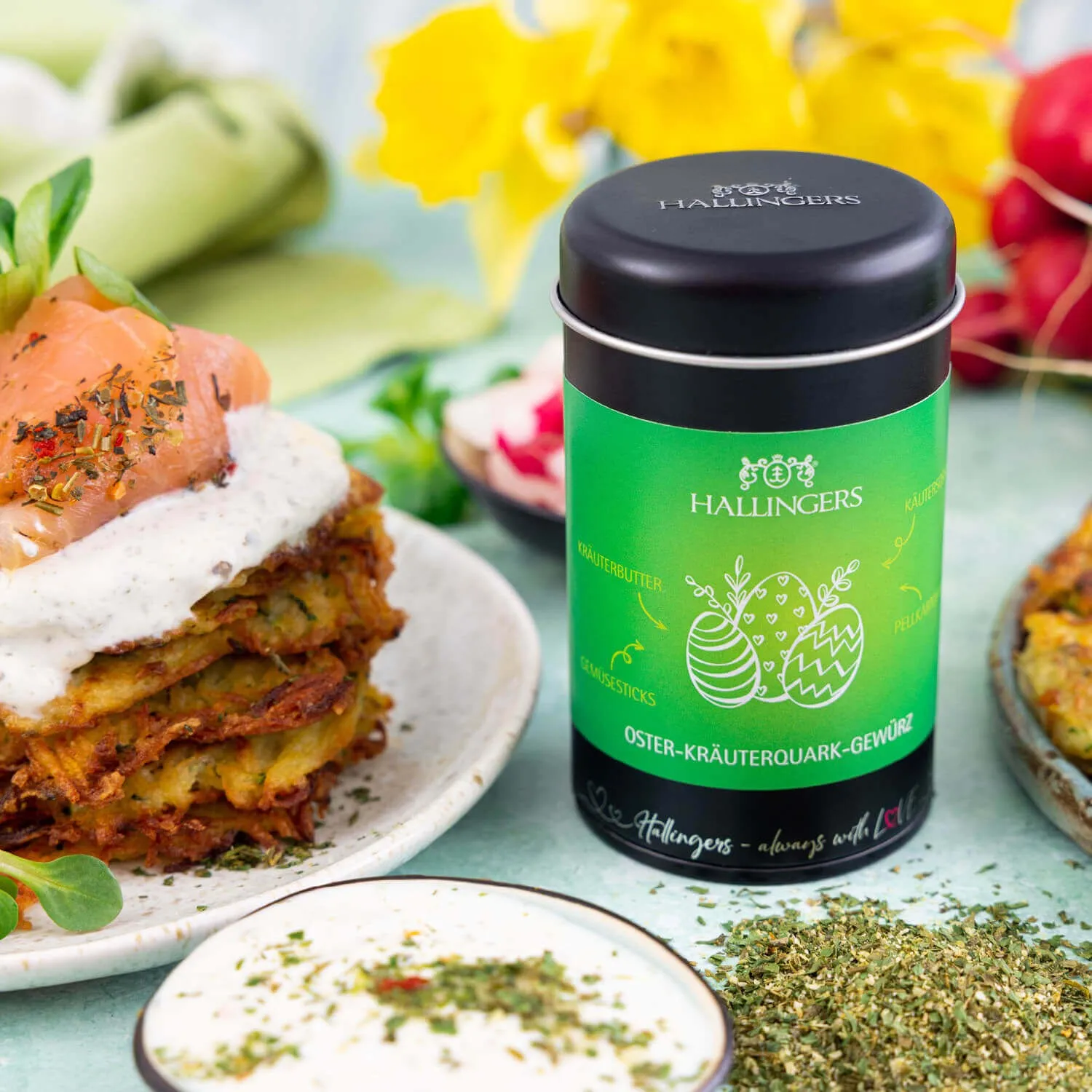 Feinste Gourmet-Gewürzmischung von Hallingers - in der edlen Aromadose luftdicht lange haltbar