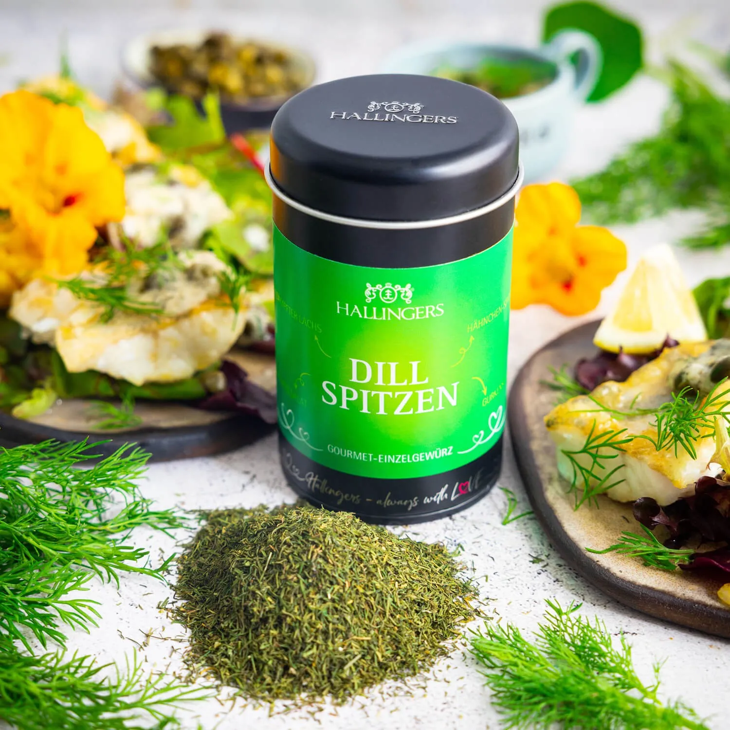 Feinste Gourmet-Gewürzmischung zu Weihnachten von Hallingers - in der edlen Aromadose luftdicht lange haltbar