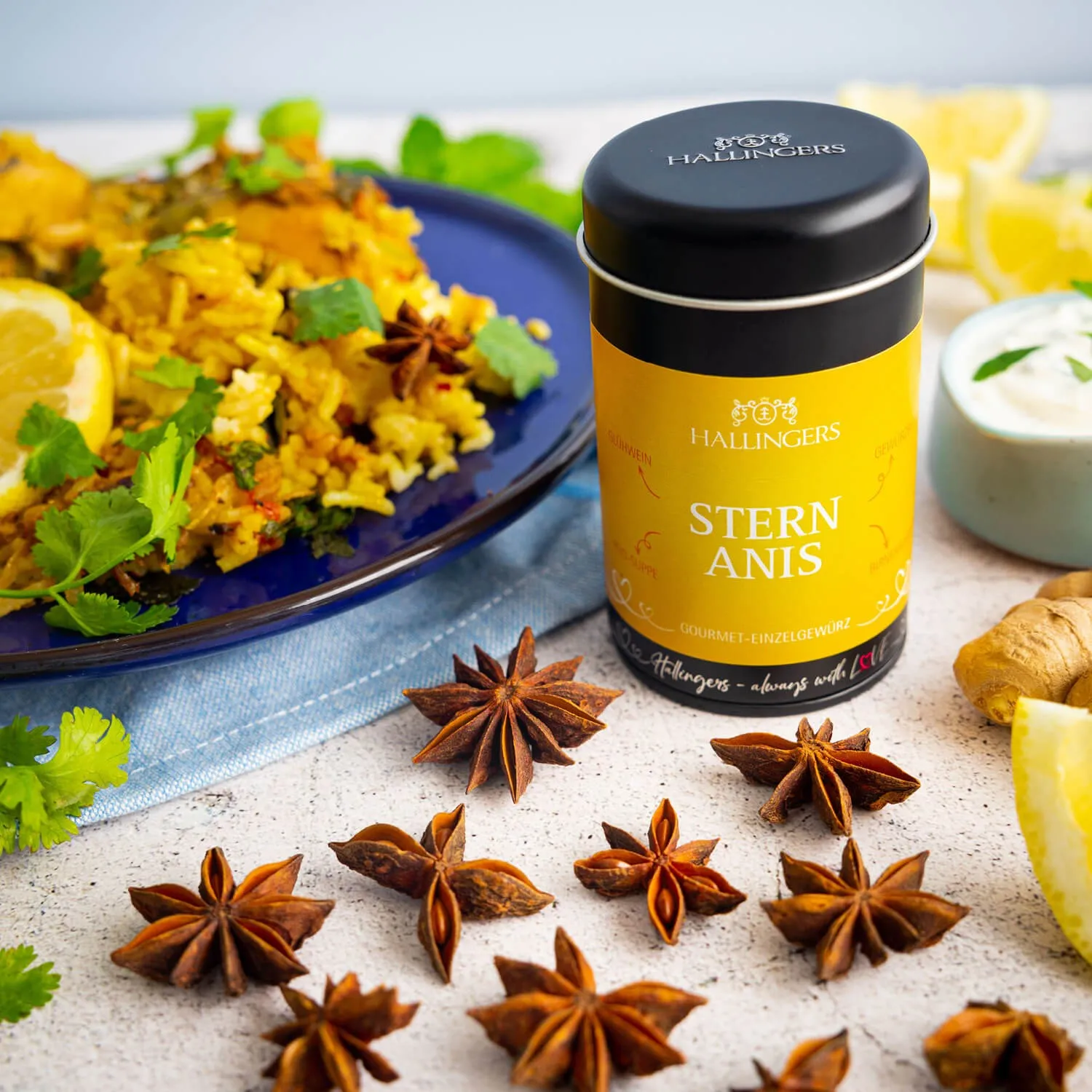 Feinste Gourmet-Gewürzmischung zu Weihnachten von Hallingers - in der edlen Aromadose luftdicht lange haltbar