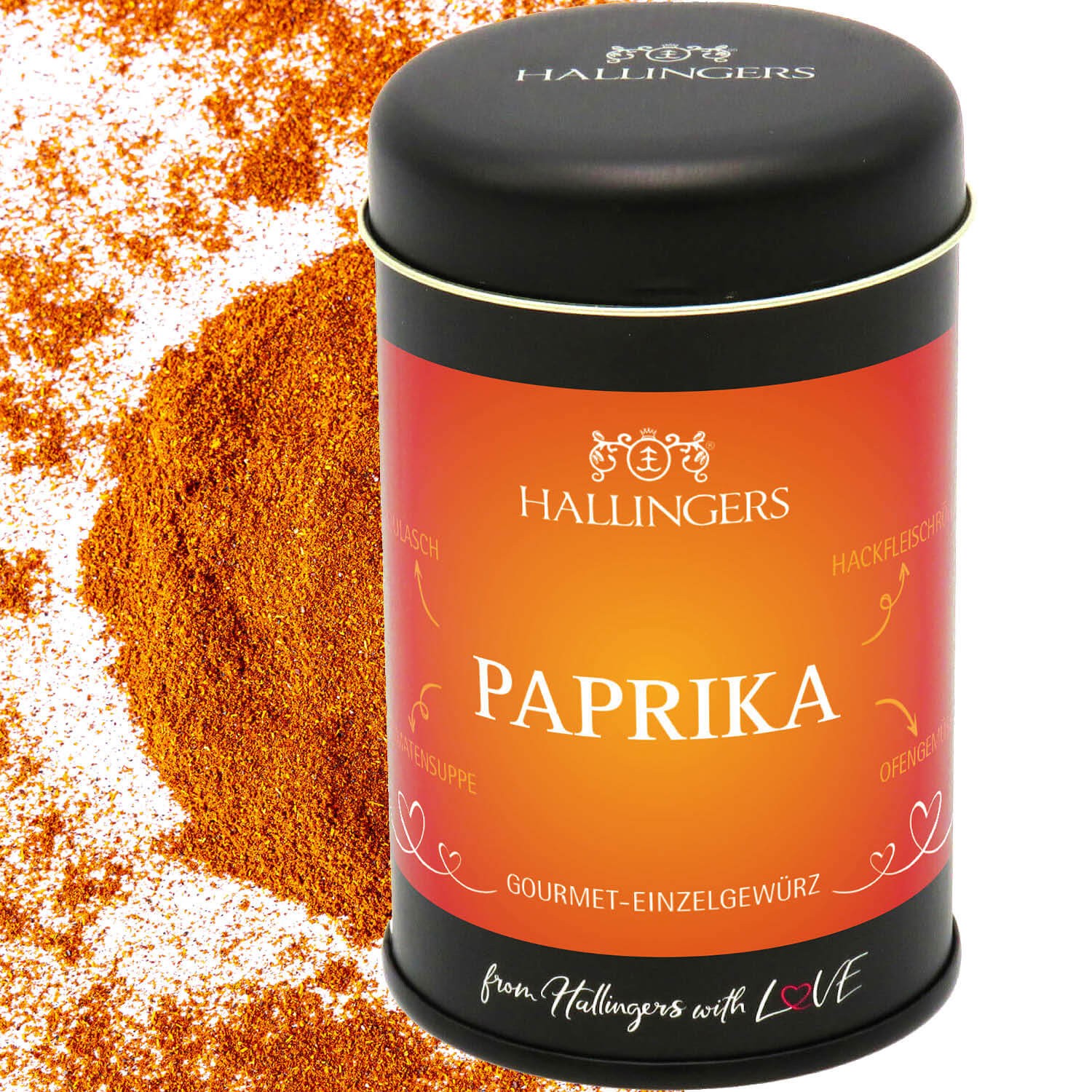 Gewürz Basic Geschenk - zum Kochen Geschenkdose "Paprika" - Hallingers Genuss Manufaktur