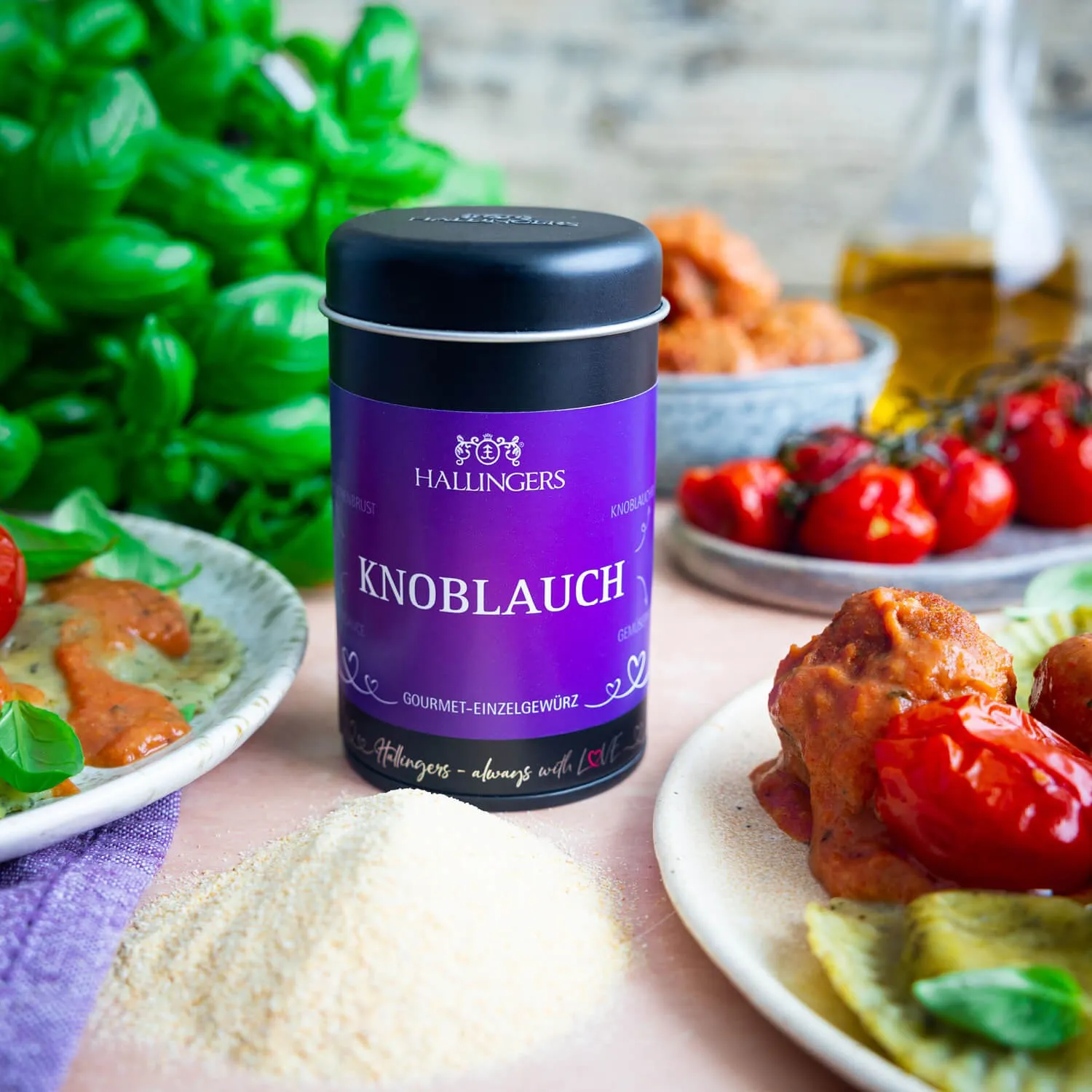 Feinste Gourmet-Gewürzmischung zu Weihnachten von Hallingers - in der edlen Aromadose luftdicht lange haltbar