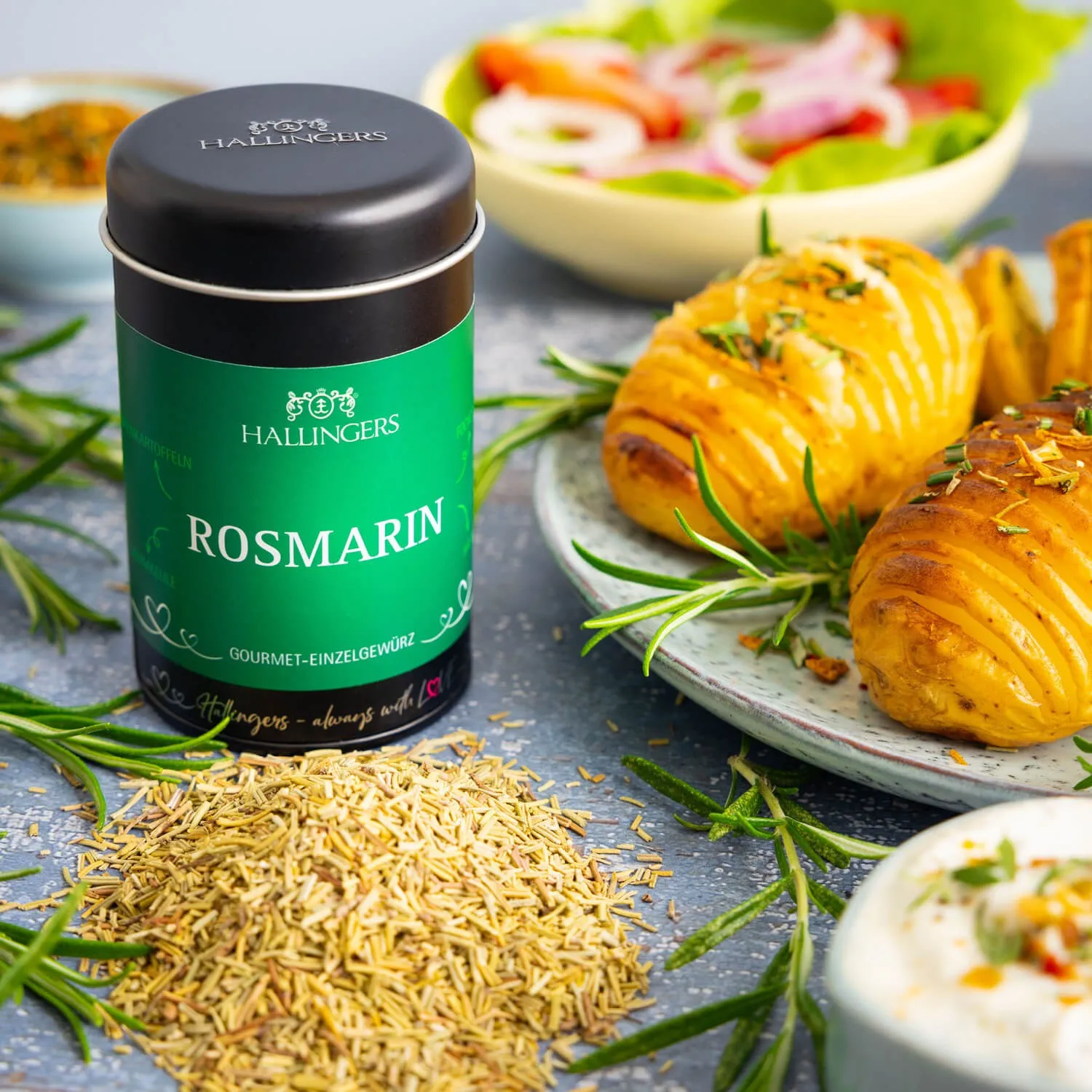 Feinste Gourmet-Gewürzmischung zu Weihnachten von Hallingers - in der edlen Aromadose luftdicht lange haltbar