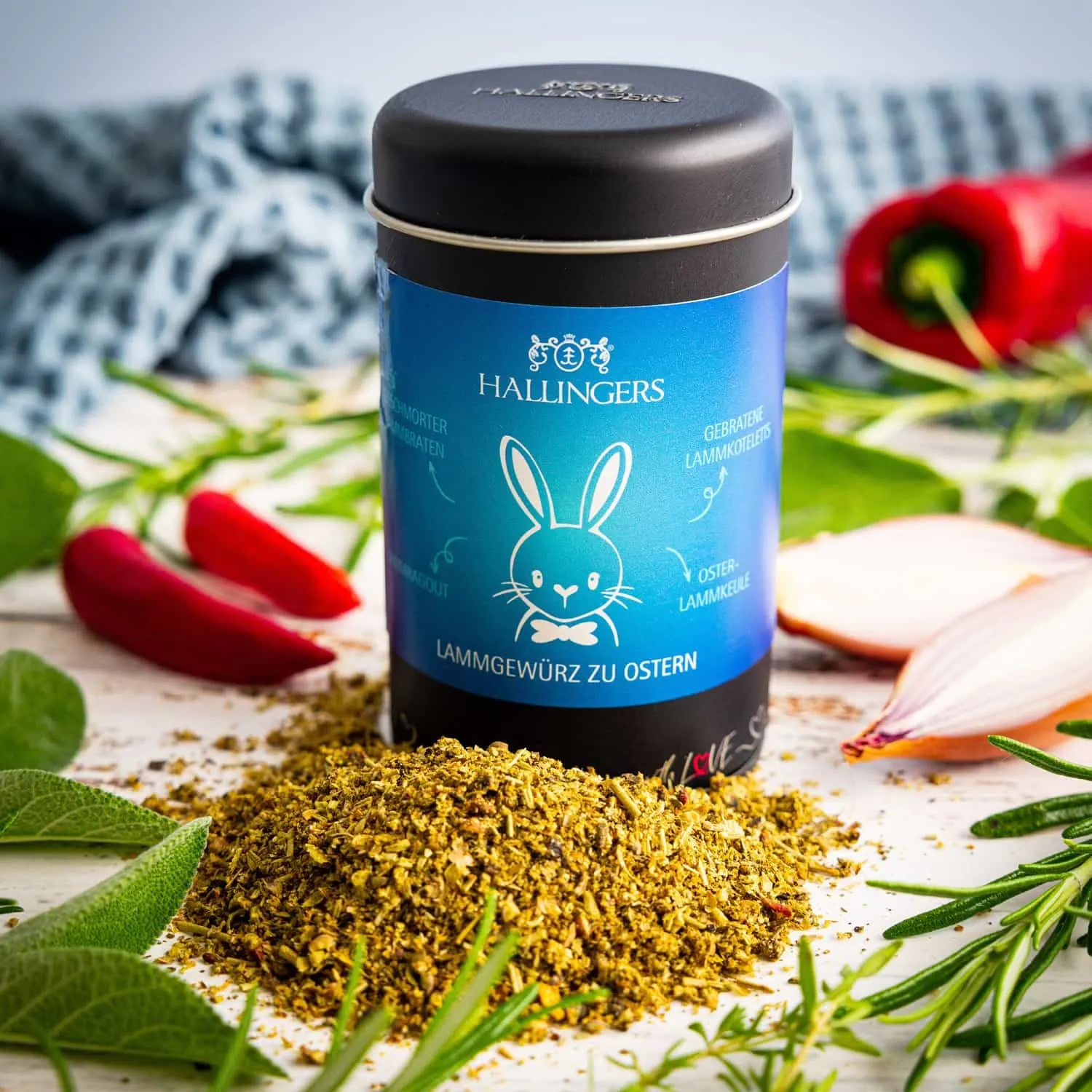 Feinste Gourmet-Gewürzmischung zu Weihnachten von Hallingers - in der edlen Aromadose luftdicht lange haltbar