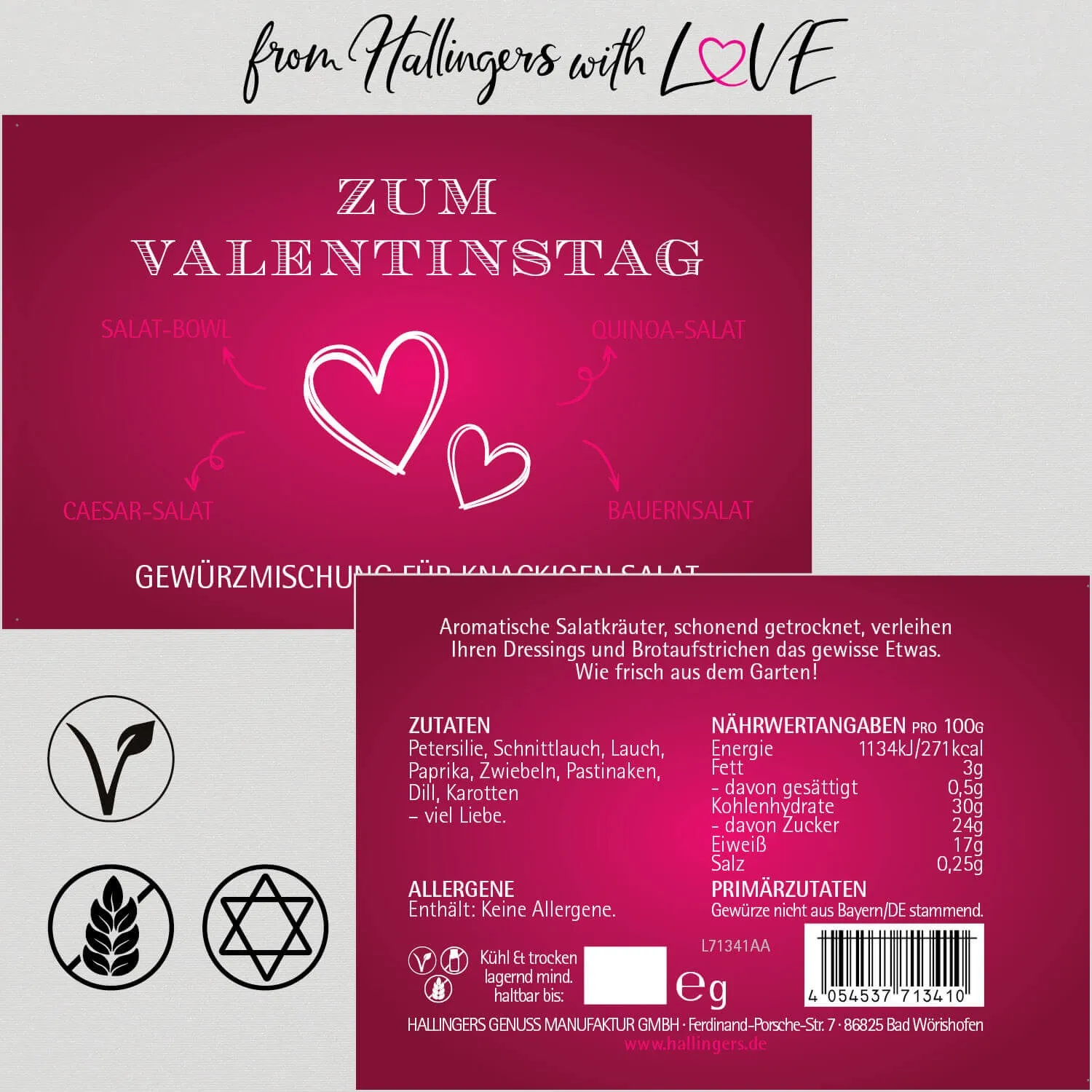 Zum Valentinstag - pink (Gewürzmischung)