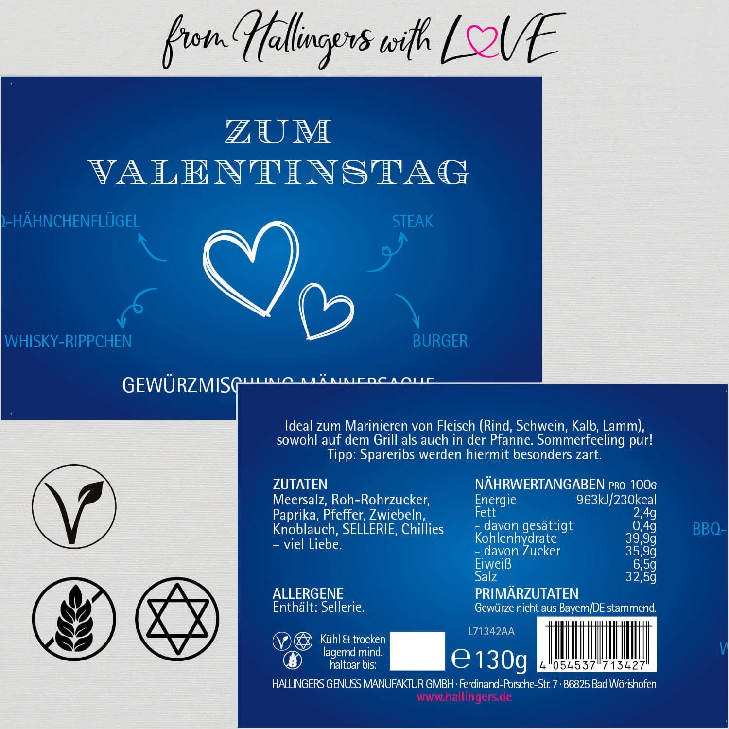 Zum Valentinstag - blue (Gewürzmischung)