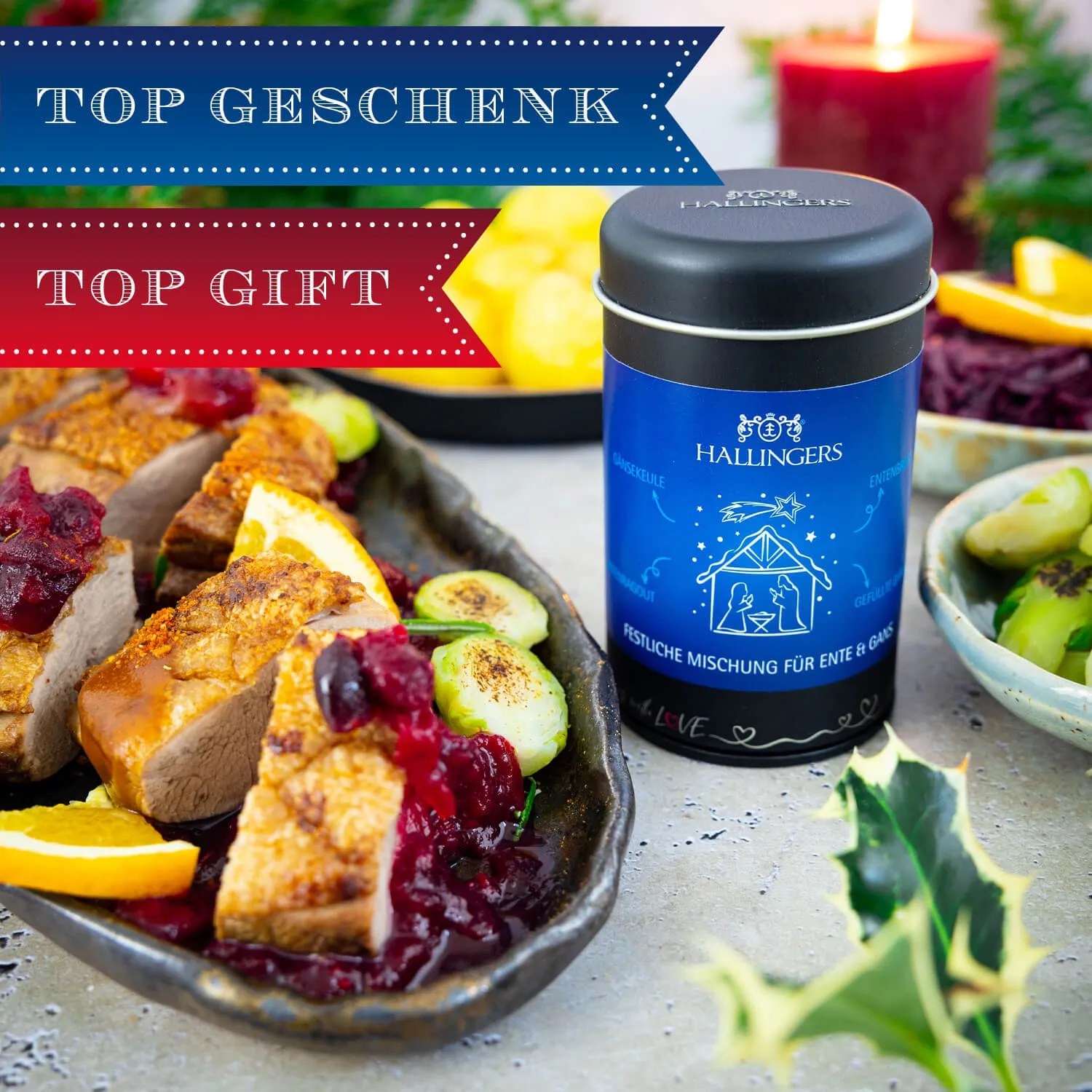 Die Verpackungsdesigns von Hallingers sind international ausgezeichnet (u.a. Red Dot Design Award, German Design Award Special Mention).