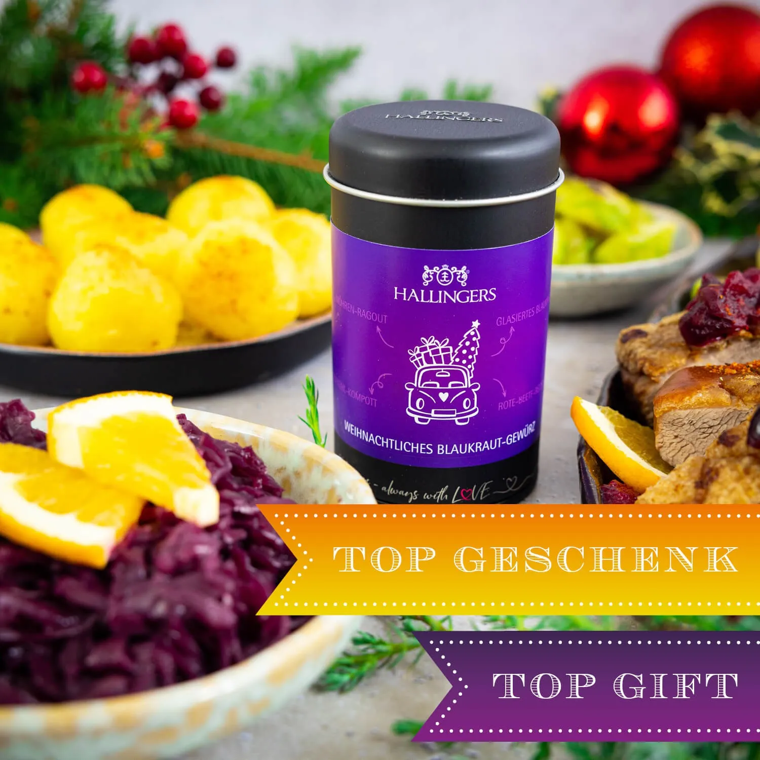 Die Verpackungsdesigns von Hallingers sind international ausgezeichnet (u.a. Red Dot Design Award, German Design Award Special Mention).