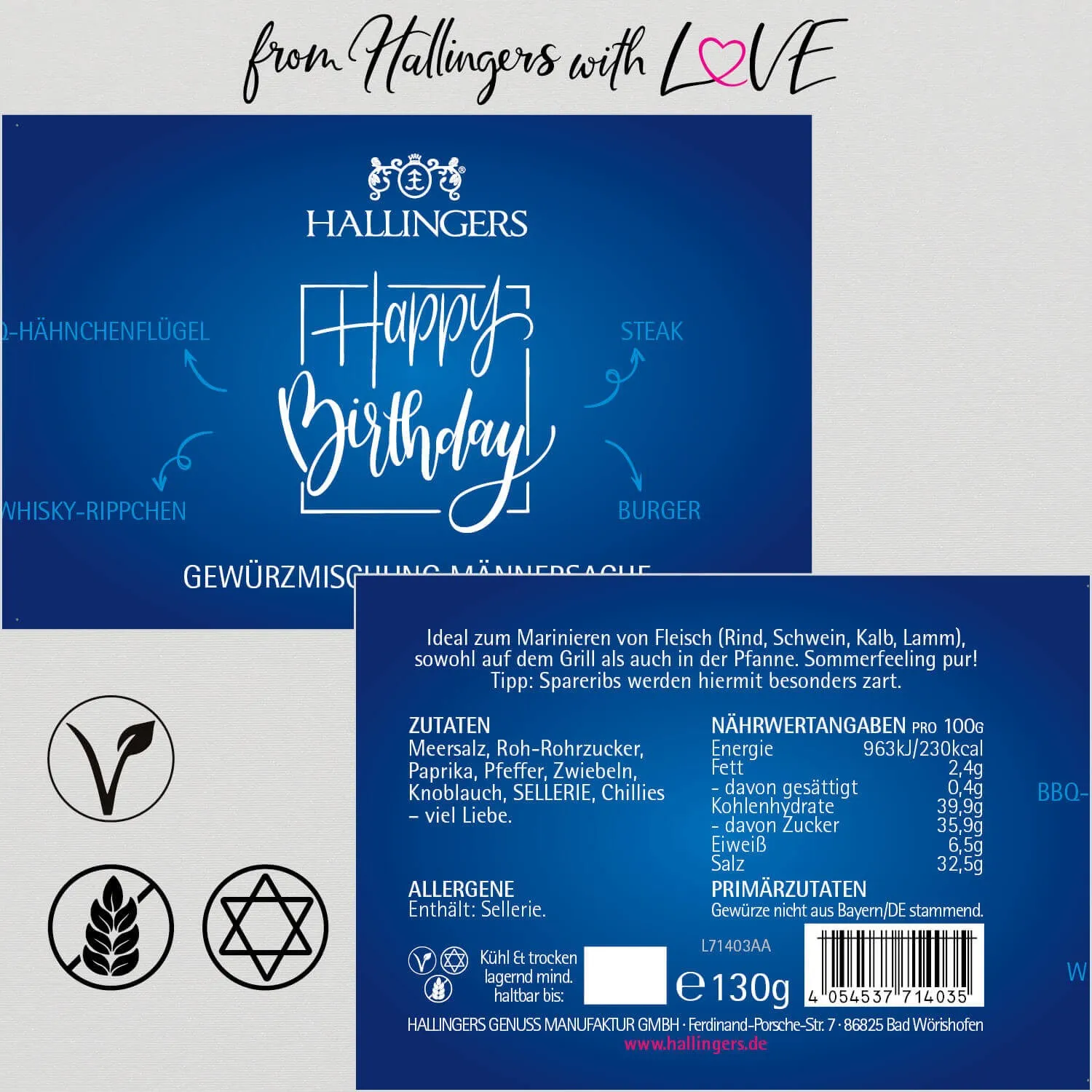 Happy Birthday - blue (Gewürzmischung)