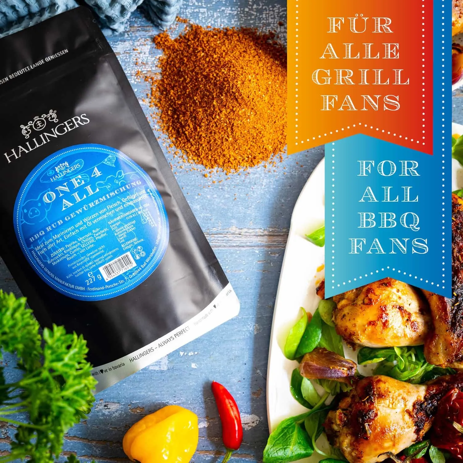 Die Verpackungsdesigns von Hallingers sind international ausgezeichnet (u.a. Red Dot Design Award, German Design Award Special Mention)