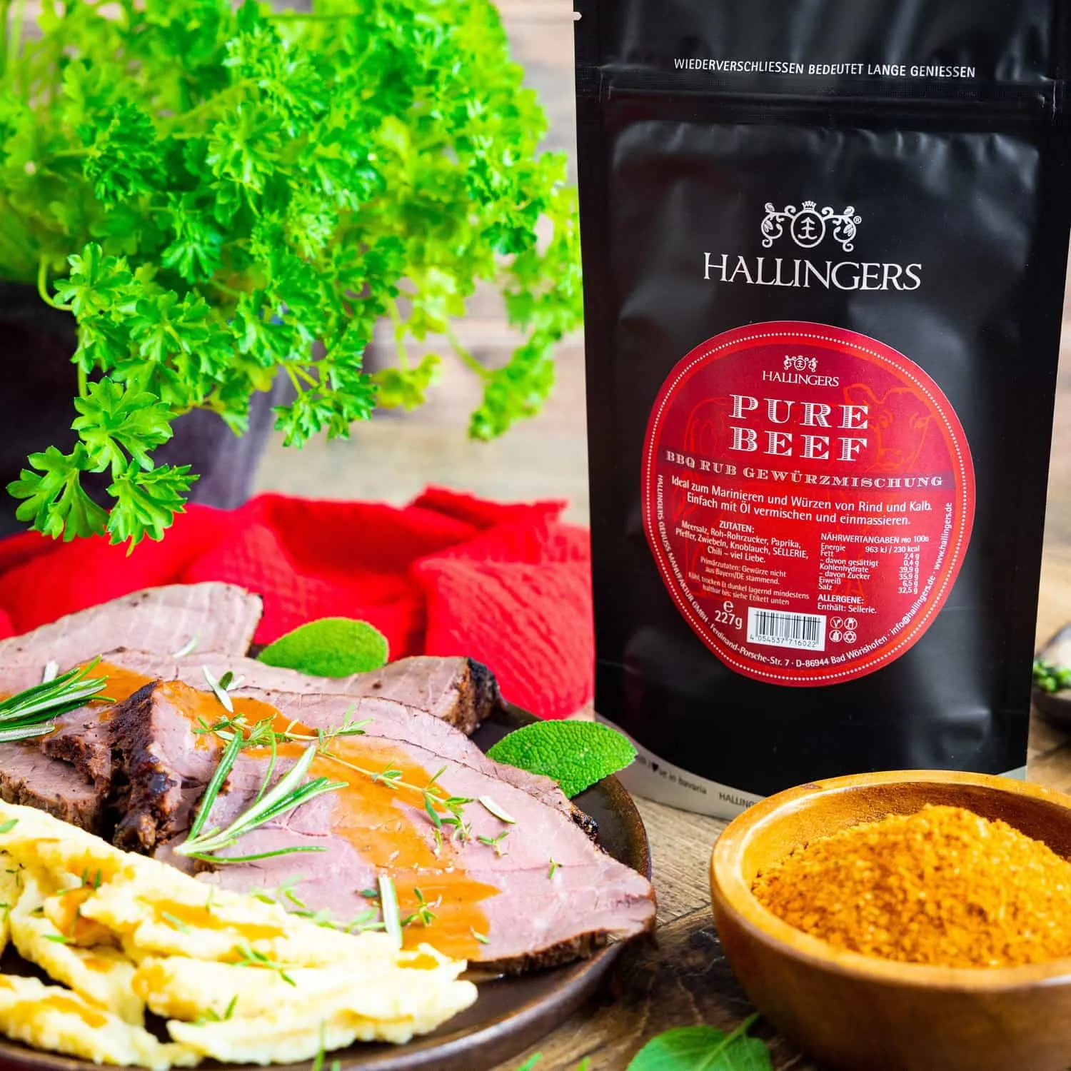 Feinste Gourmet-Gewürzmischung zu Weihnachten von Hallingers - in der edlen Aromadose luftdicht lange haltbar