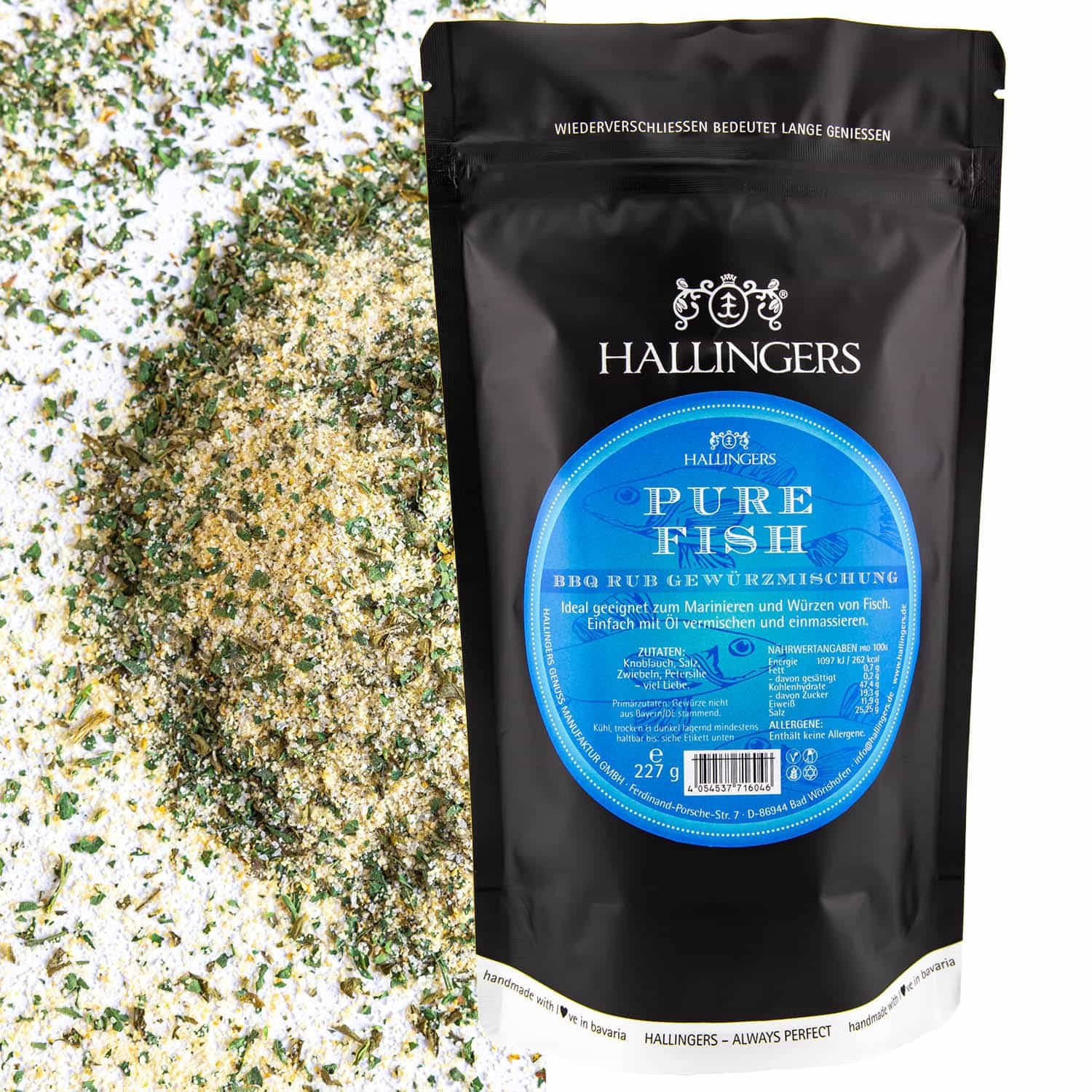 Gewürz-Mischung BBQ-Rub Marinade für Fisch perfekt zum Würzen & Grillen (227g) - Pure Fish