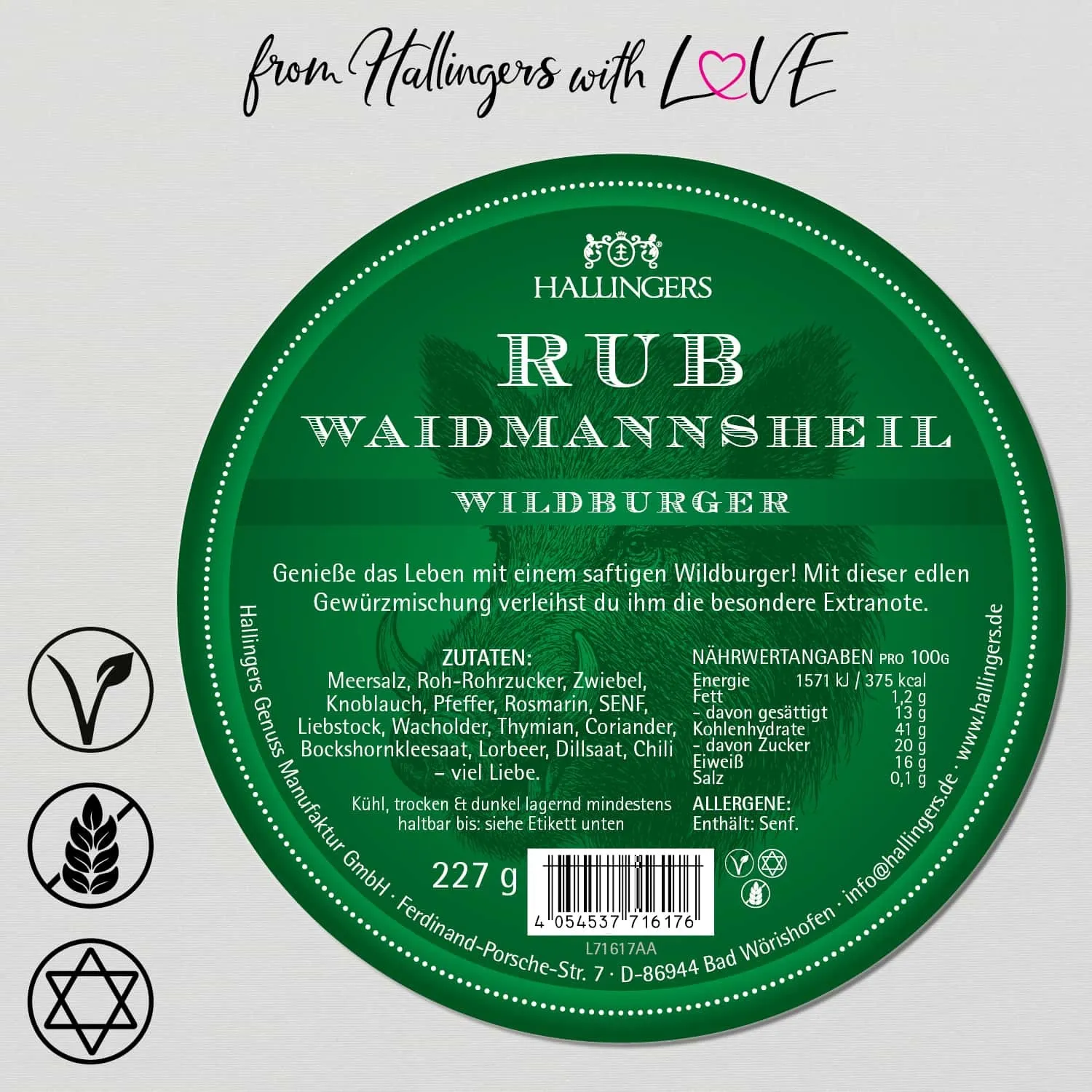 Wildburger Rub (für Wildgerichte & Wild-Burger) - Gewürz-Rub, zum Marinieren Aromabeutel