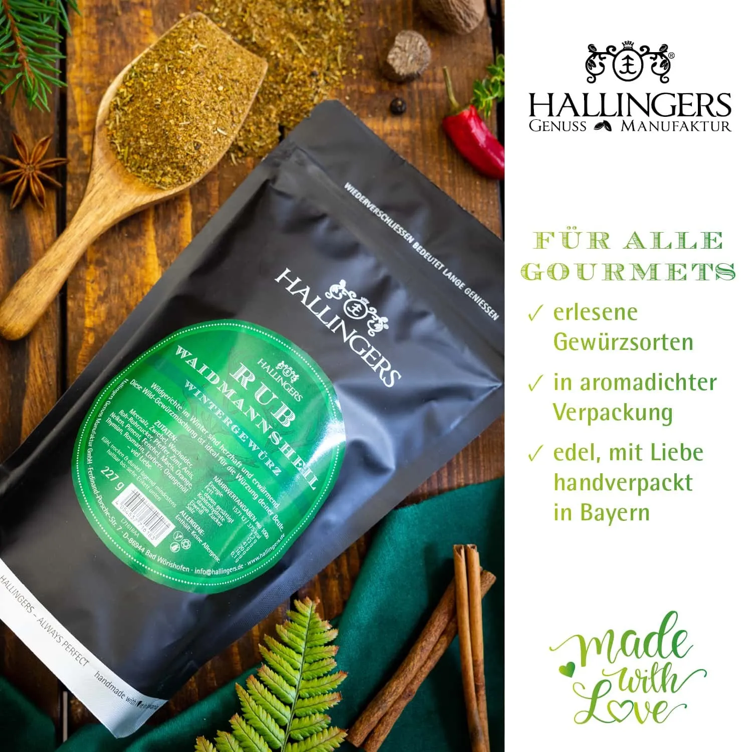 BESONDERS STATT GEWÖHNLICH - Edition \Wintergewürz Rub\: Vergiss langweilige Grillgewürze ohne Persönlichkeit - außergewöhnlicher BBQ-Geschmack beginnt dort, wo Qualität, Aroma und Rezeptur wichtiger sind als Marge und Masse