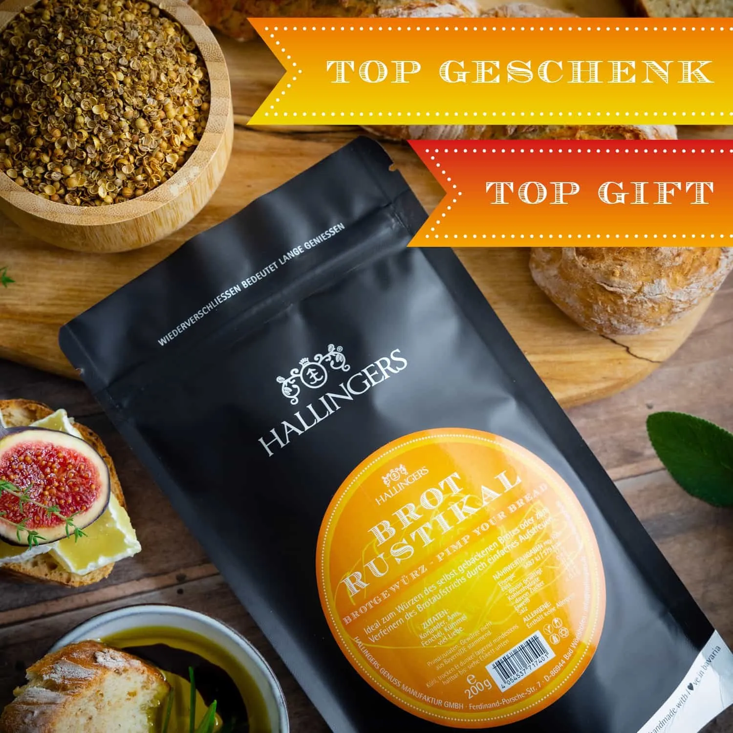 Die Verpackungsdesigns von Hallingers sind international ausgezeichnet (u.a. Red Dot Design Award, German Design Award Special Mention)