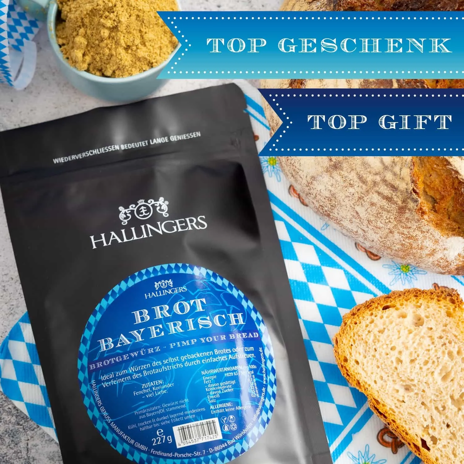 Die Verpackungsdesigns von Hallingers sind international ausgezeichnet (u.a. Red Dot Design Award, German Design Award Special Mention)