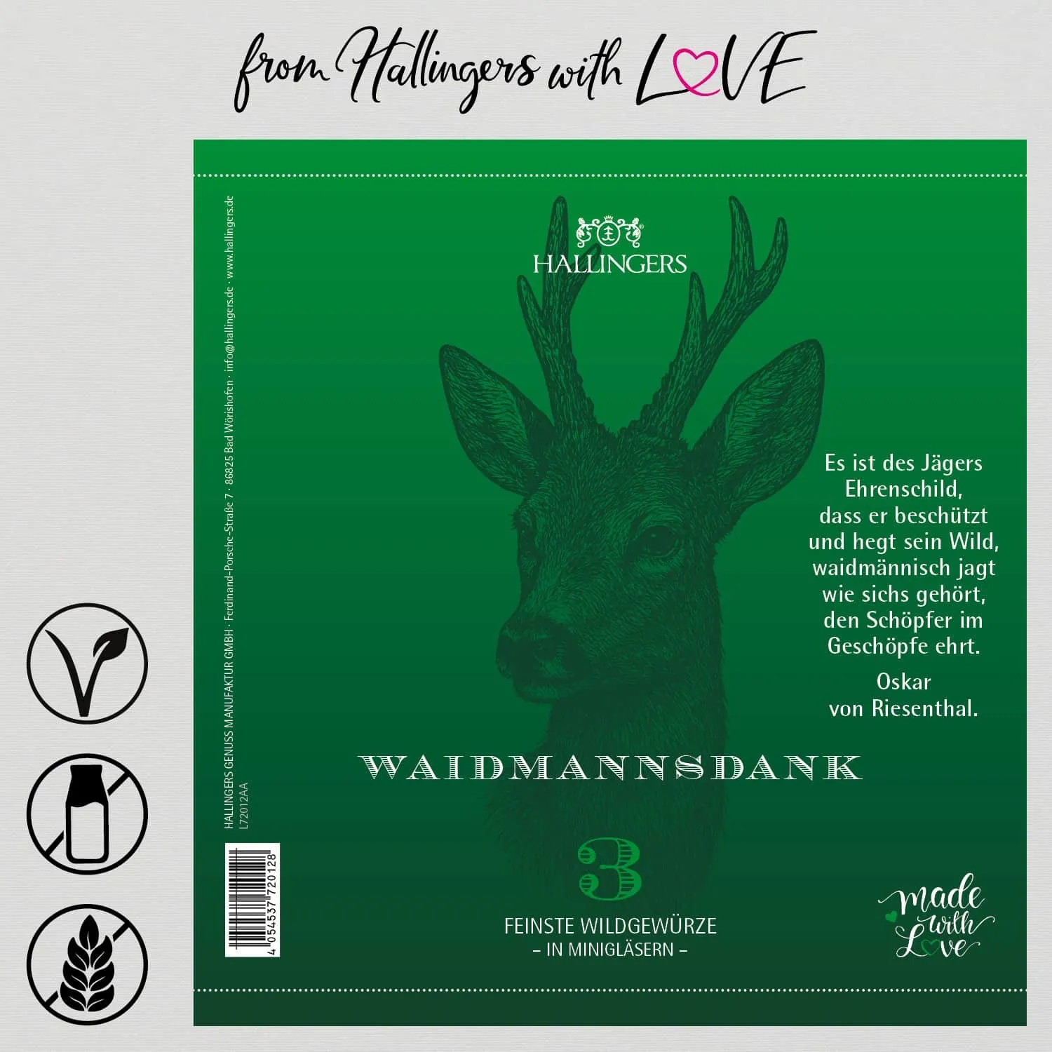 Waidmannsdank (3 Jägergewürze im Glas)