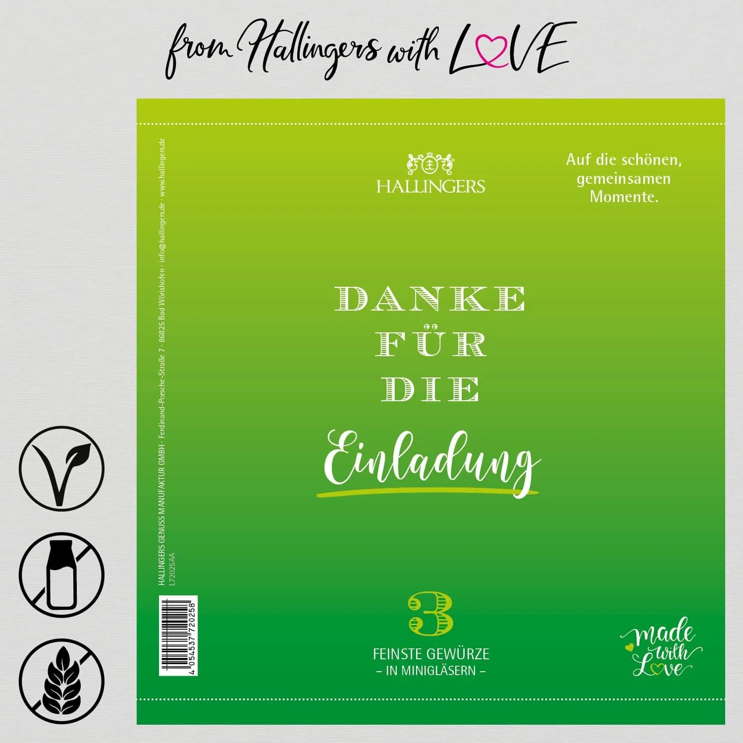 Danke für die Einladung (3 Gewürze im Glas)