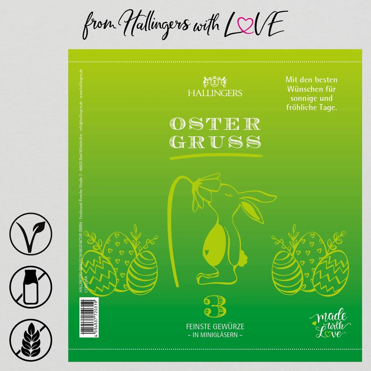 Oster-Gruß (3 Gewürze im Glas)