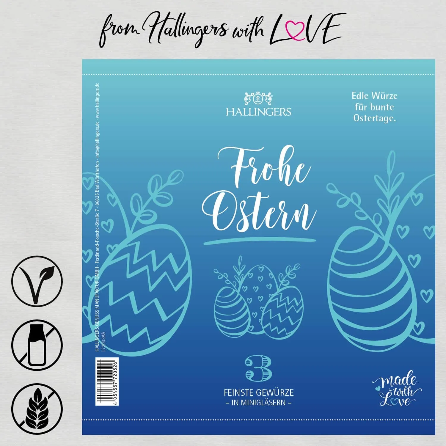 Frohe Ostern (3 Kochgewürze im Glas)